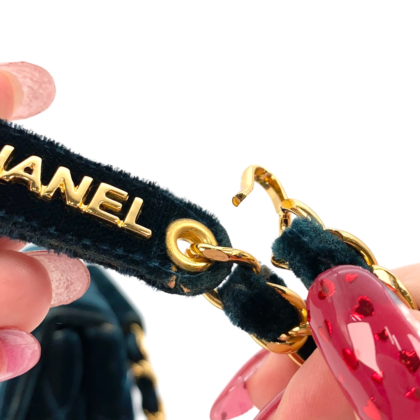 Rowan, 4 Series Mini Velvet Waist Pouch Green Velor with seal and card