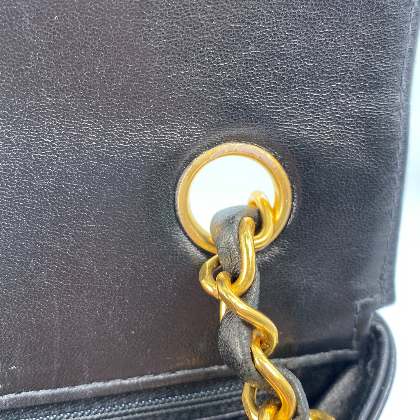 Hesse, 4 Series Matelasse Black Lambskin with seal and card