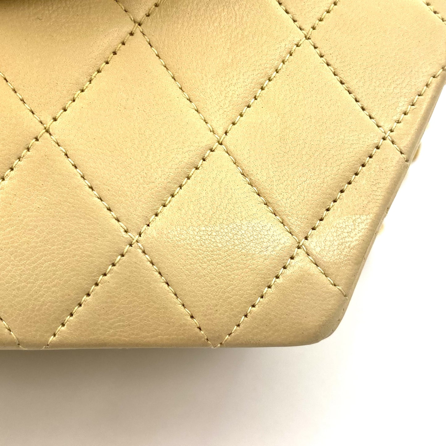 Jada, 0 Series Hexagon Yellow Lambskin Gold Hardware with seal and card