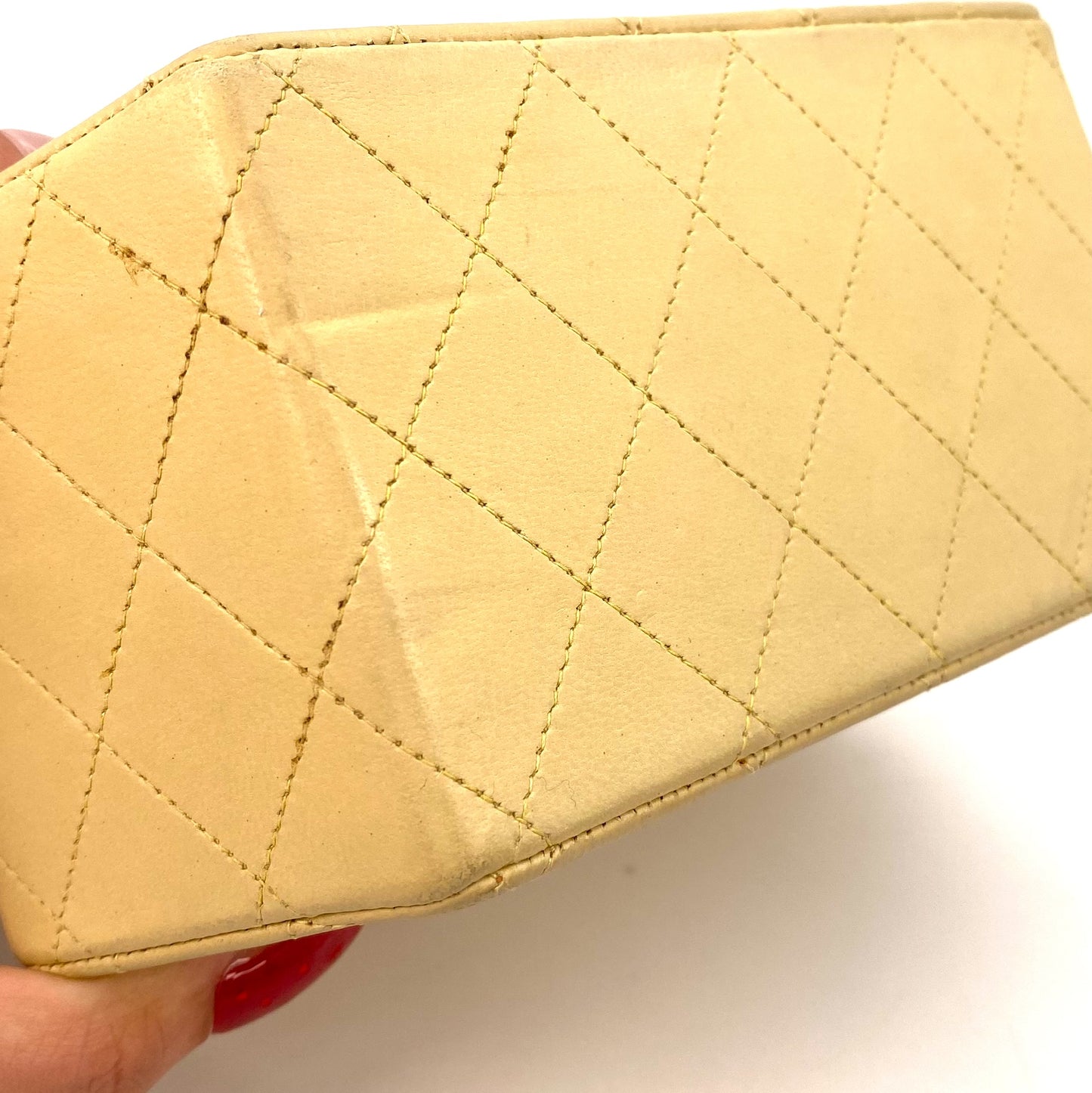 Jada, 0 Series Hexagon Yellow Lambskin Gold Hardware with seal and card