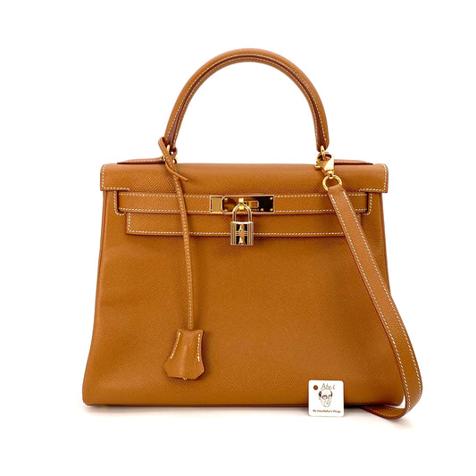 Abel, 1999 Kelly 28 Retourne Gold Couchevel Gold Hardwarre with stamp □C