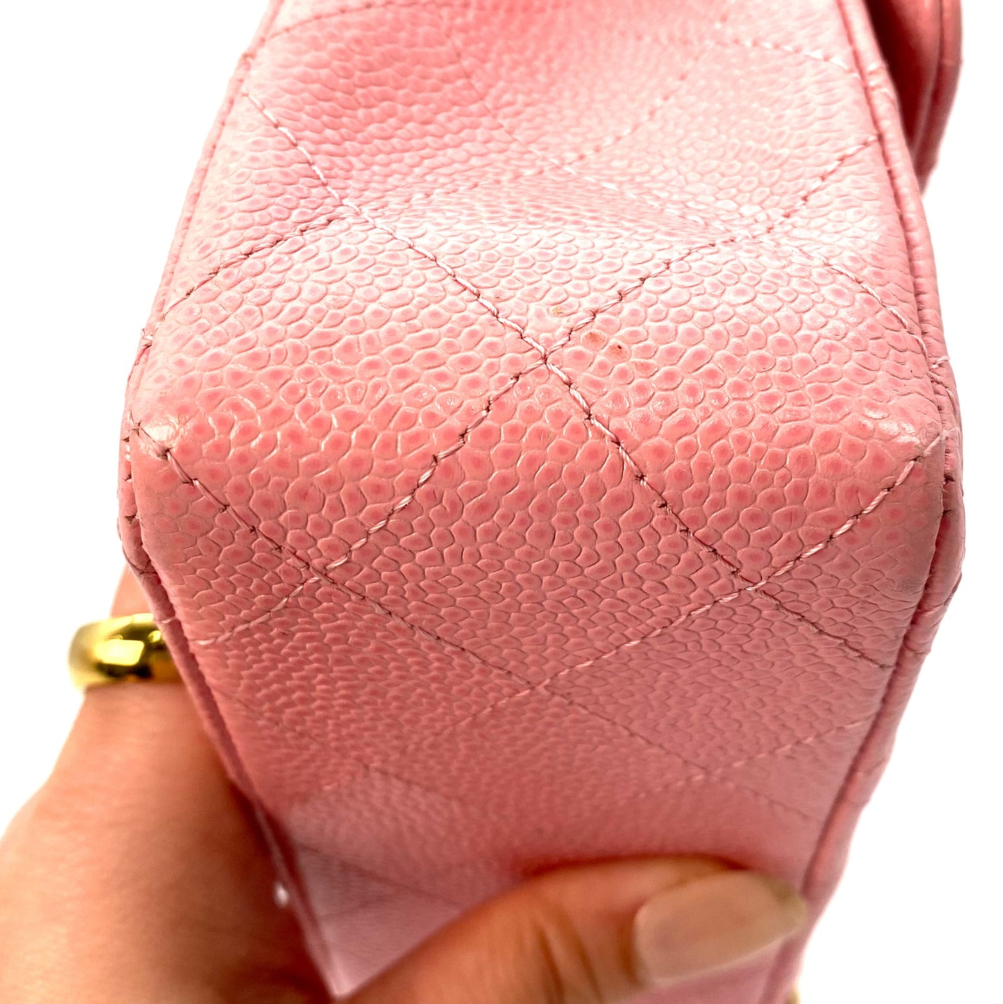 Elvara, 9 Series Mini 17cm Square Pink Caviar with seal and card