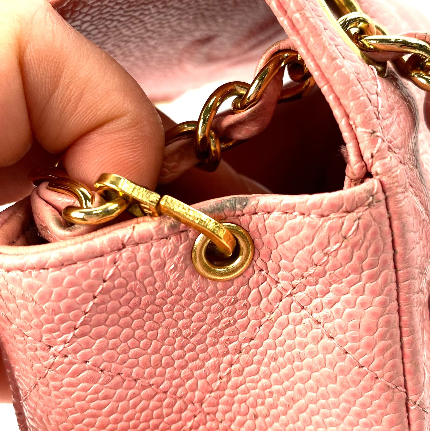 Elvara, 9 Series Mini 17cm Square Pink Caviar with seal and card