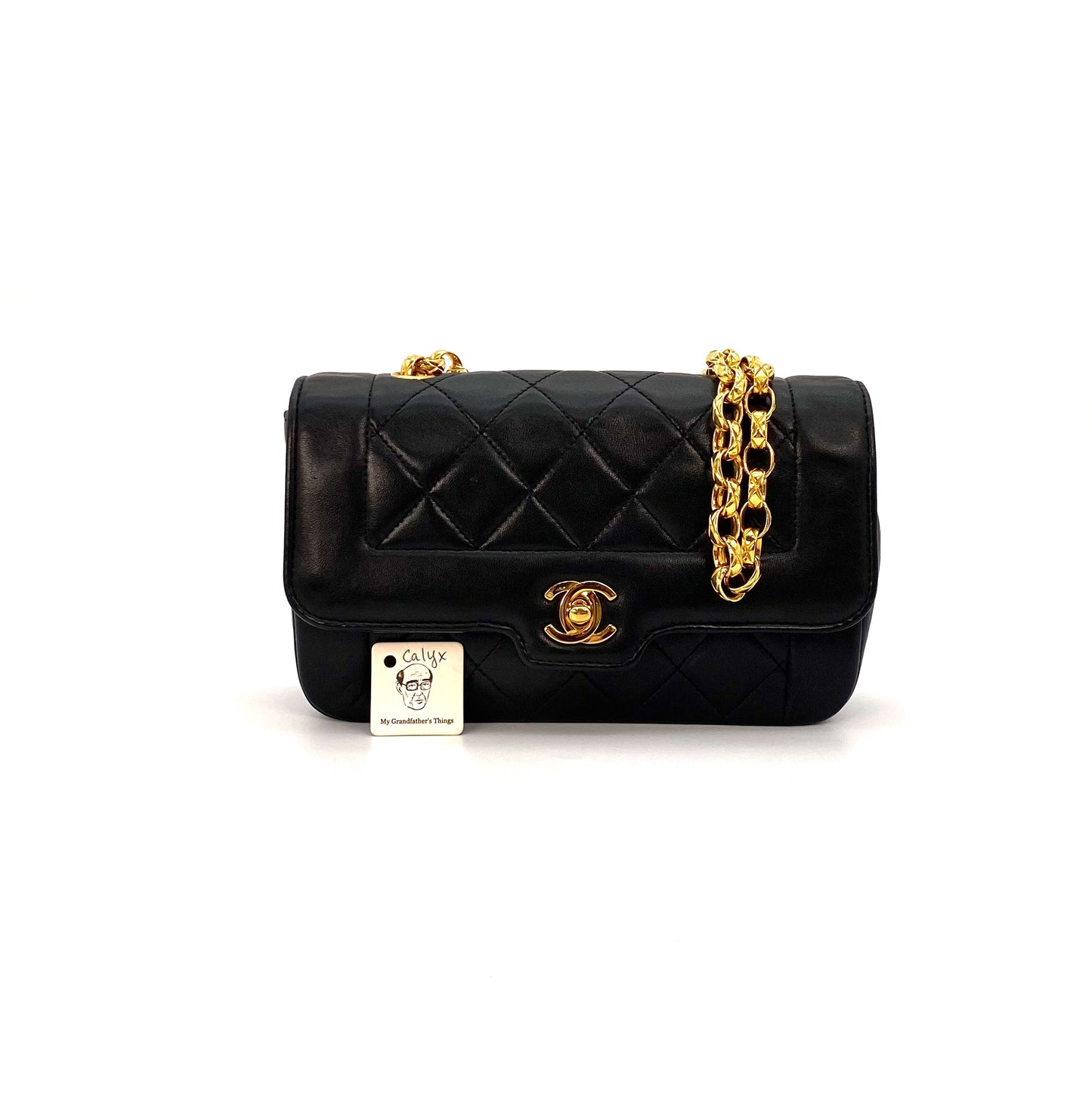 Calyx, 1 Series Matelasse Bijoux Black Lambskin with seal and card