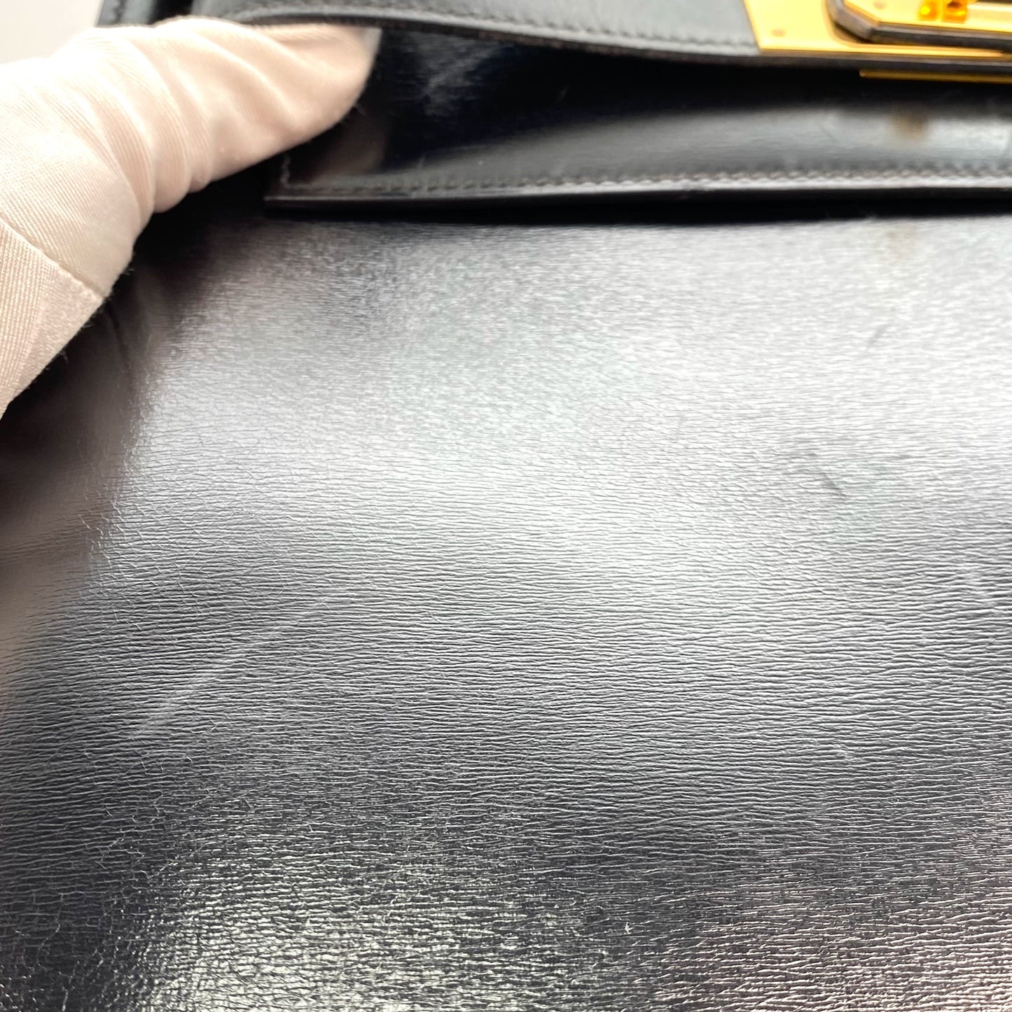 Tirza, 1985 Kelly 28 Sellier Black Boxcalf Gold Hardware with stamp 〇O