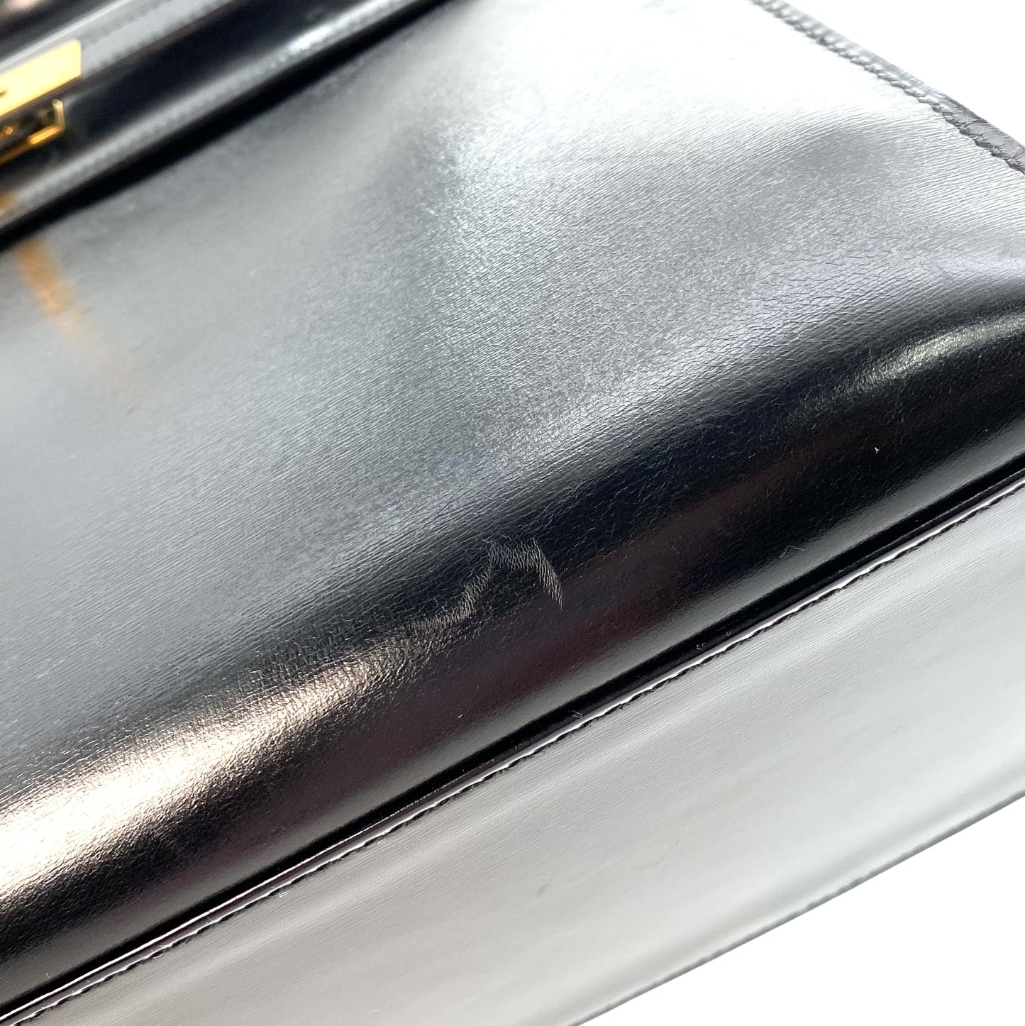 Tirza, 1985 Kelly 28 Sellier Black Boxcalf Gold Hardware with stamp 〇O