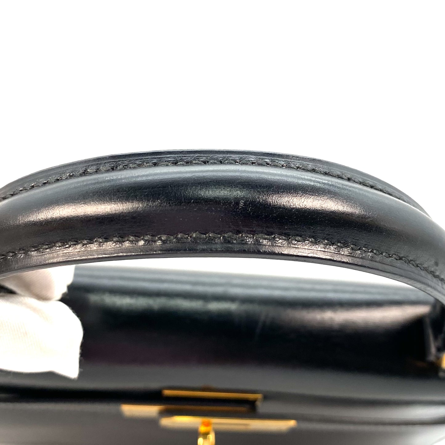 Tirza, 1985 Kelly 28 Sellier Black Boxcalf Gold Hardware with stamp 〇O