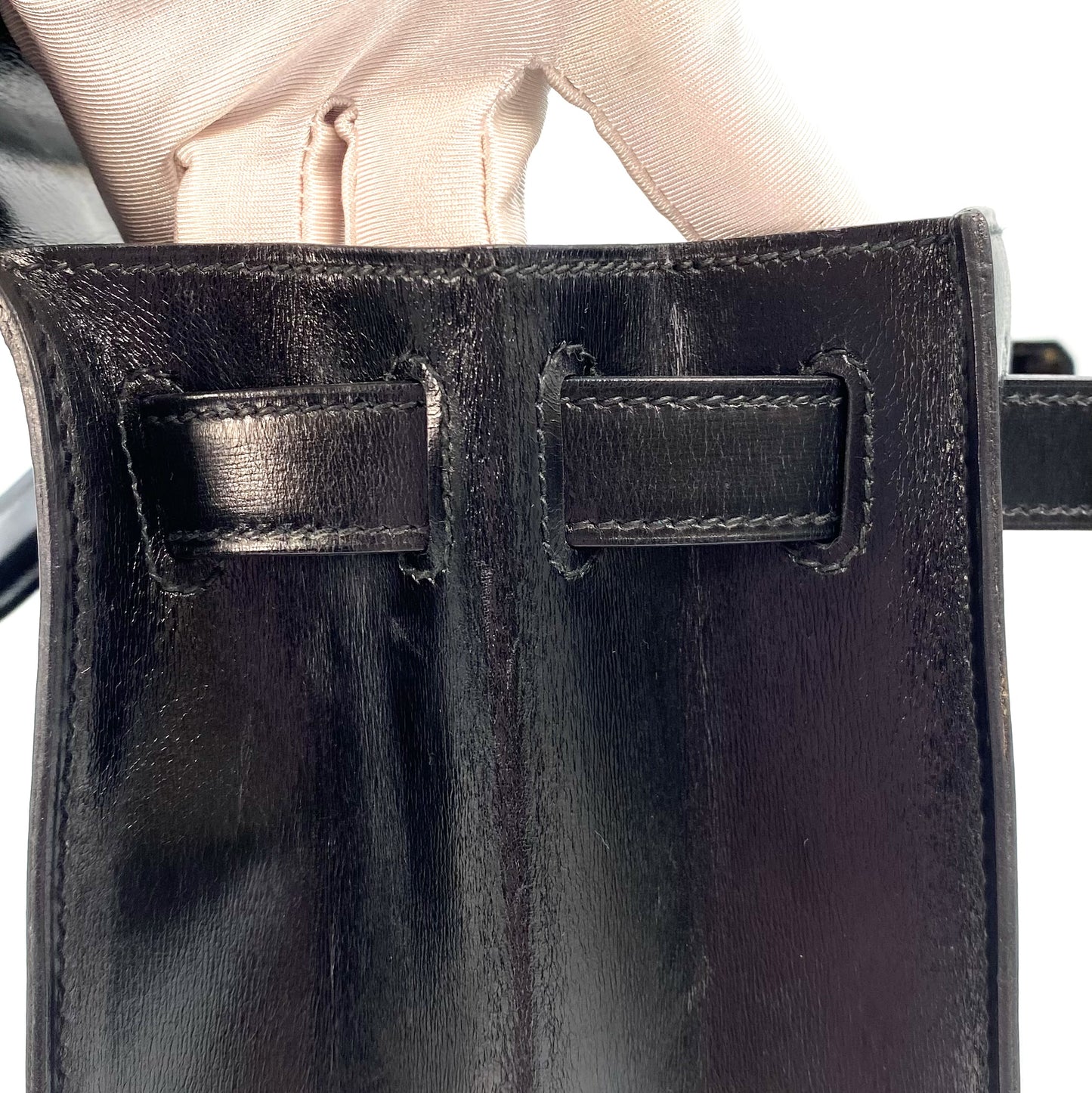 Tirza, 1985 Kelly 28 Sellier Black Boxcalf Gold Hardware with stamp 〇O