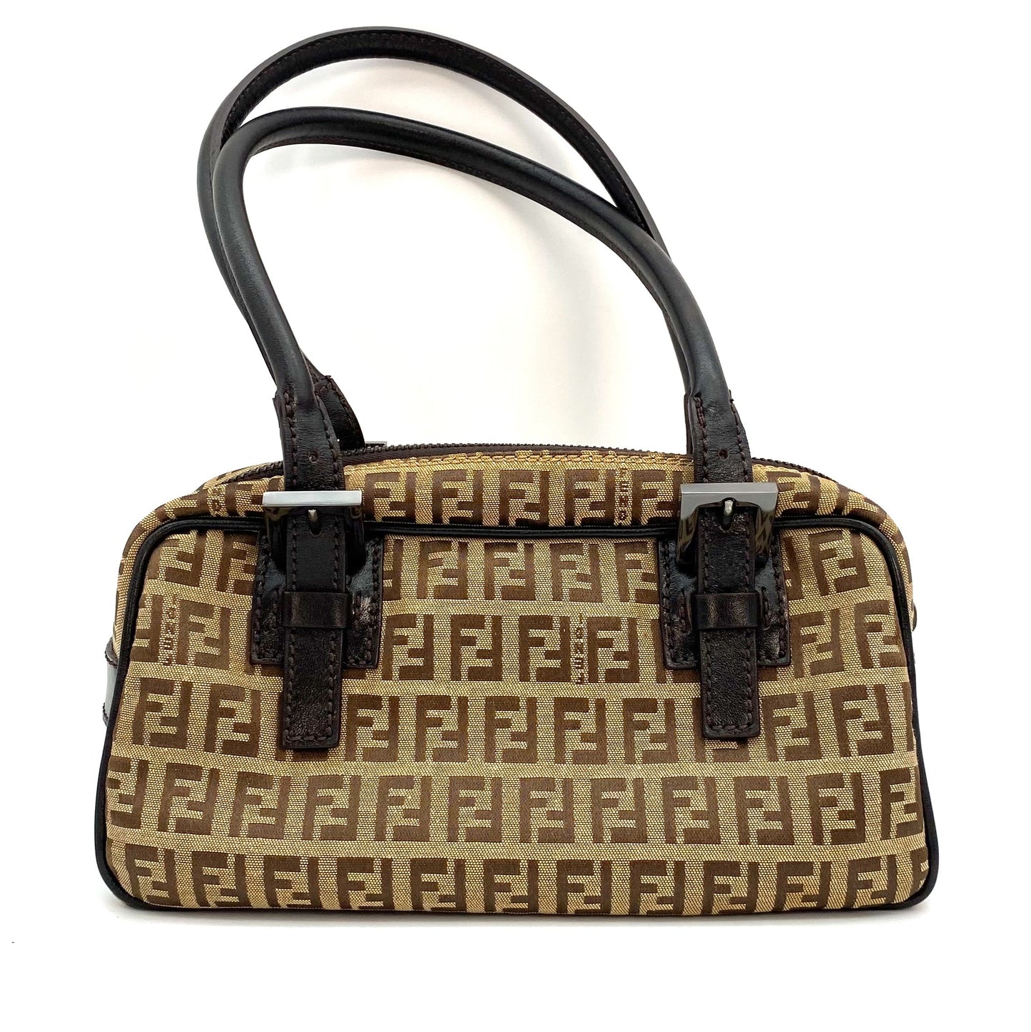 FENZUCH, Fendi Zucchino Beige and Brown Shoulder Bag