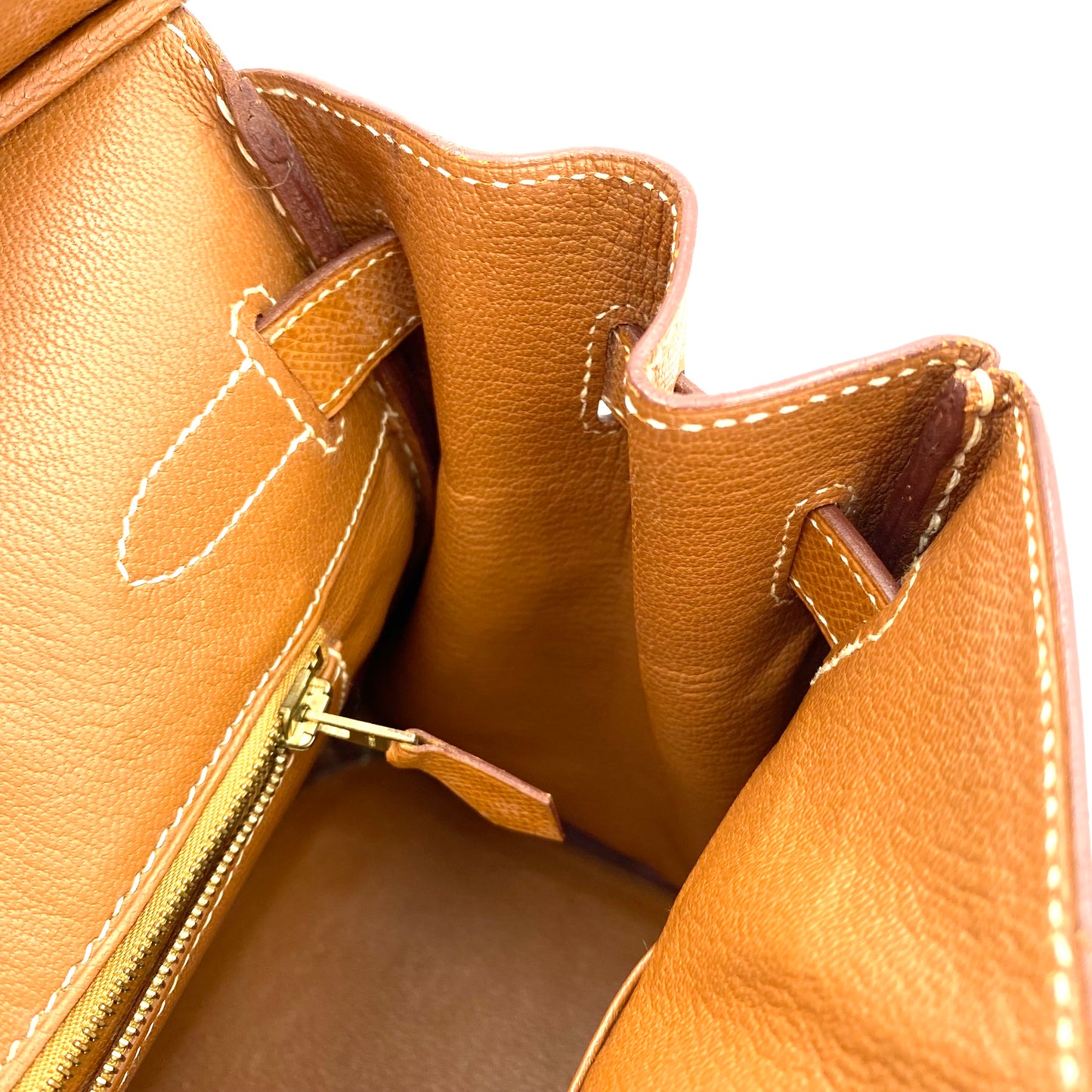 Martha, Vintage Authentic Hermes 🟥G 2003 birkin 30 gold courchevel leather with chain, clochette, and key