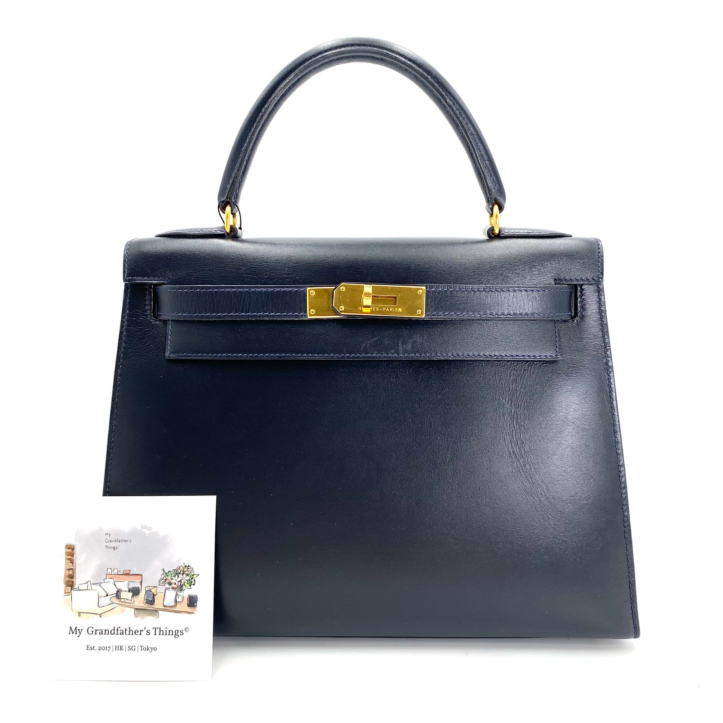 Sullivan, 1993 Kelly 28 navy box sellier stitcthing with stamp ⭕️W