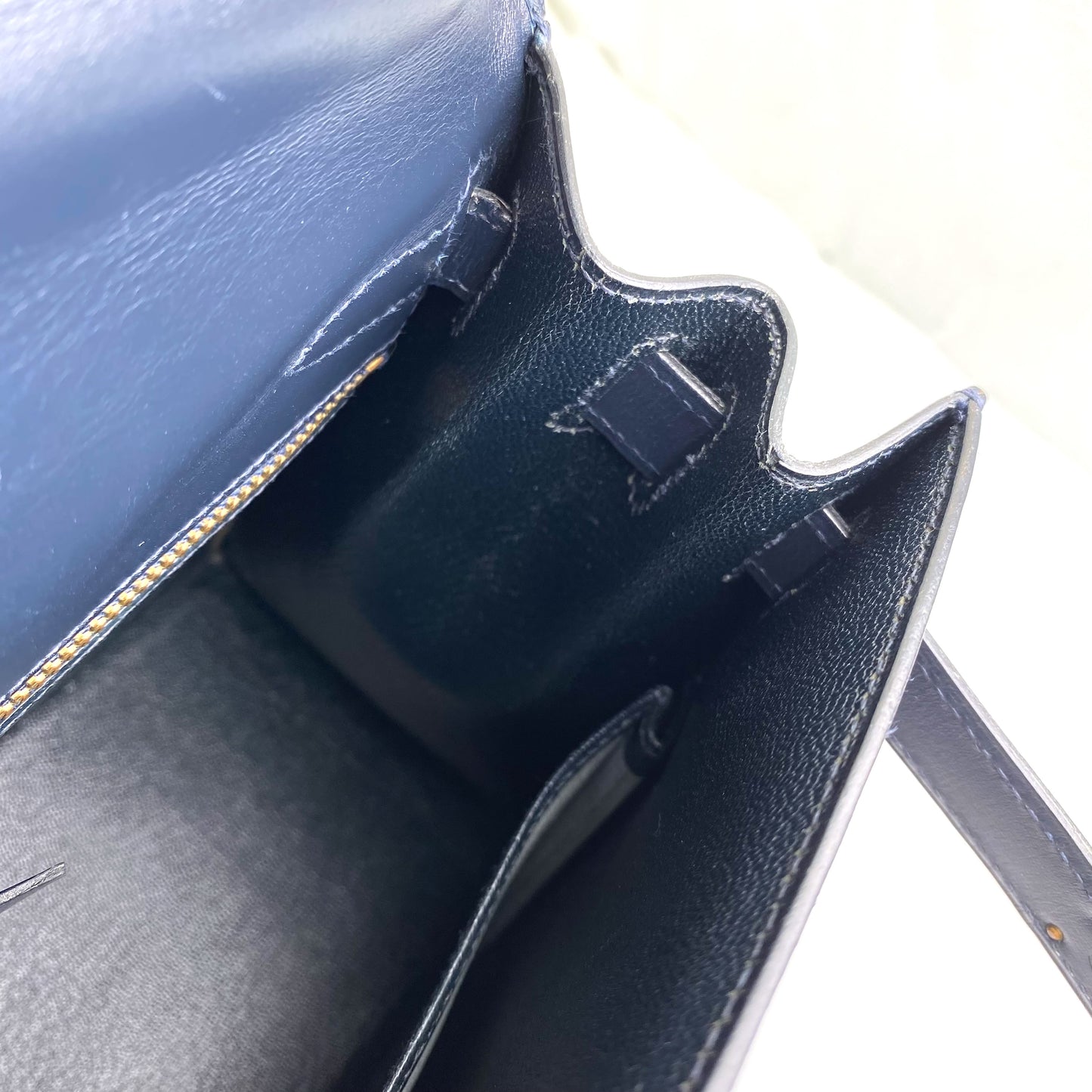 Sullivan, 1993 Kelly 28 navy box sellier stitcthing with stamp ⭕️W