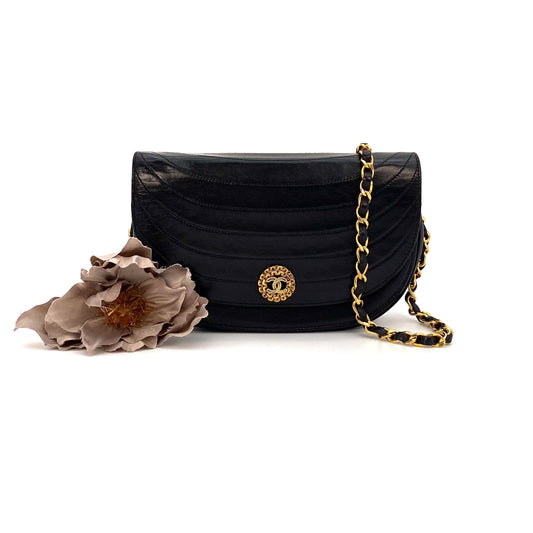 Arlith, 1 Series Cocomark Wave Stitch Black Lambskin with seal and card