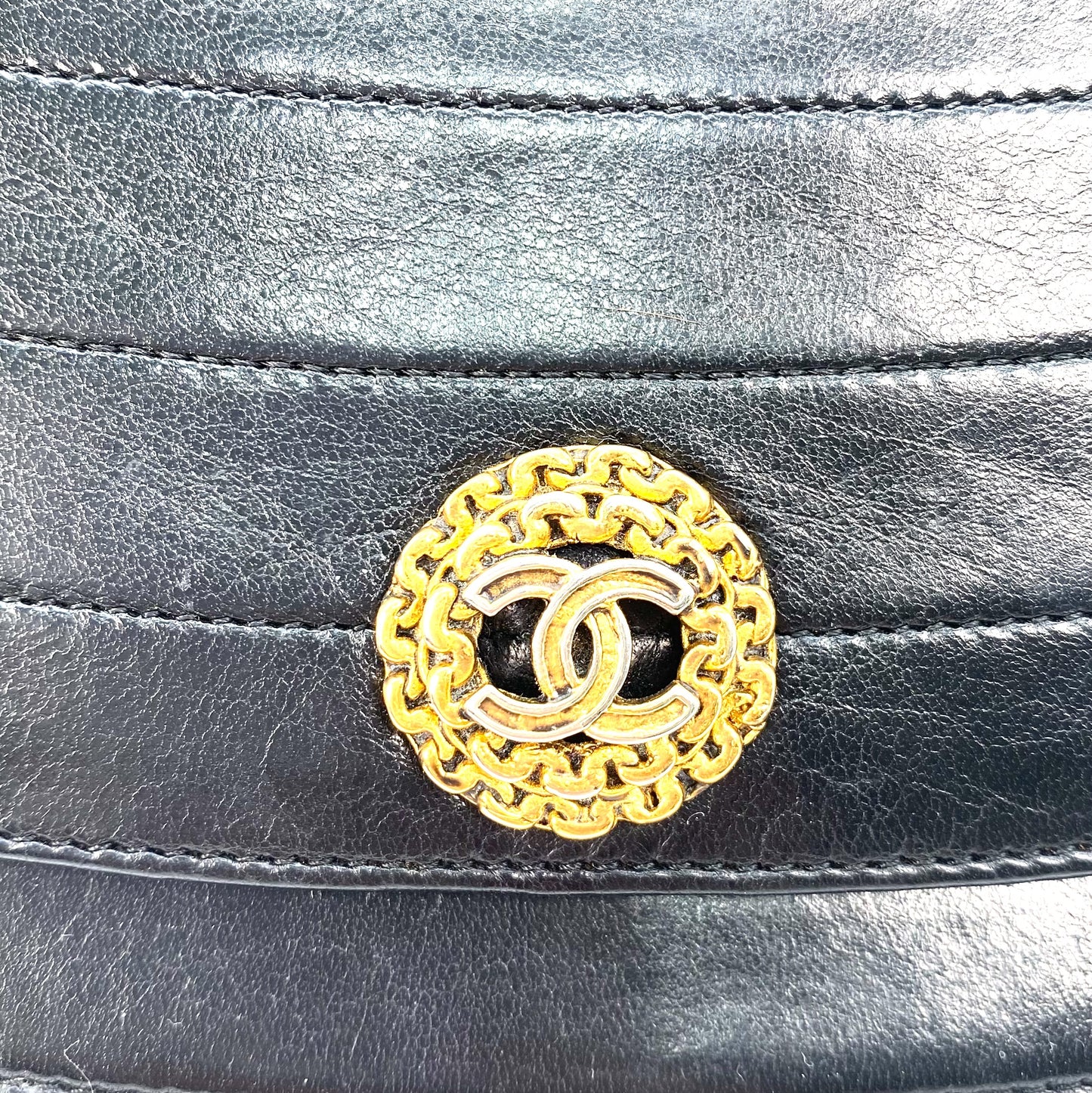 Arlith, 1 Series Cocomark Wave Stitch Black Lambskin with seal and card