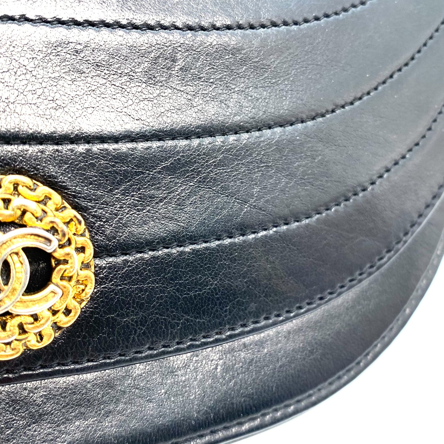 Arlith, 1 Series Cocomark Wave Stitch Black Lambskin with seal and card