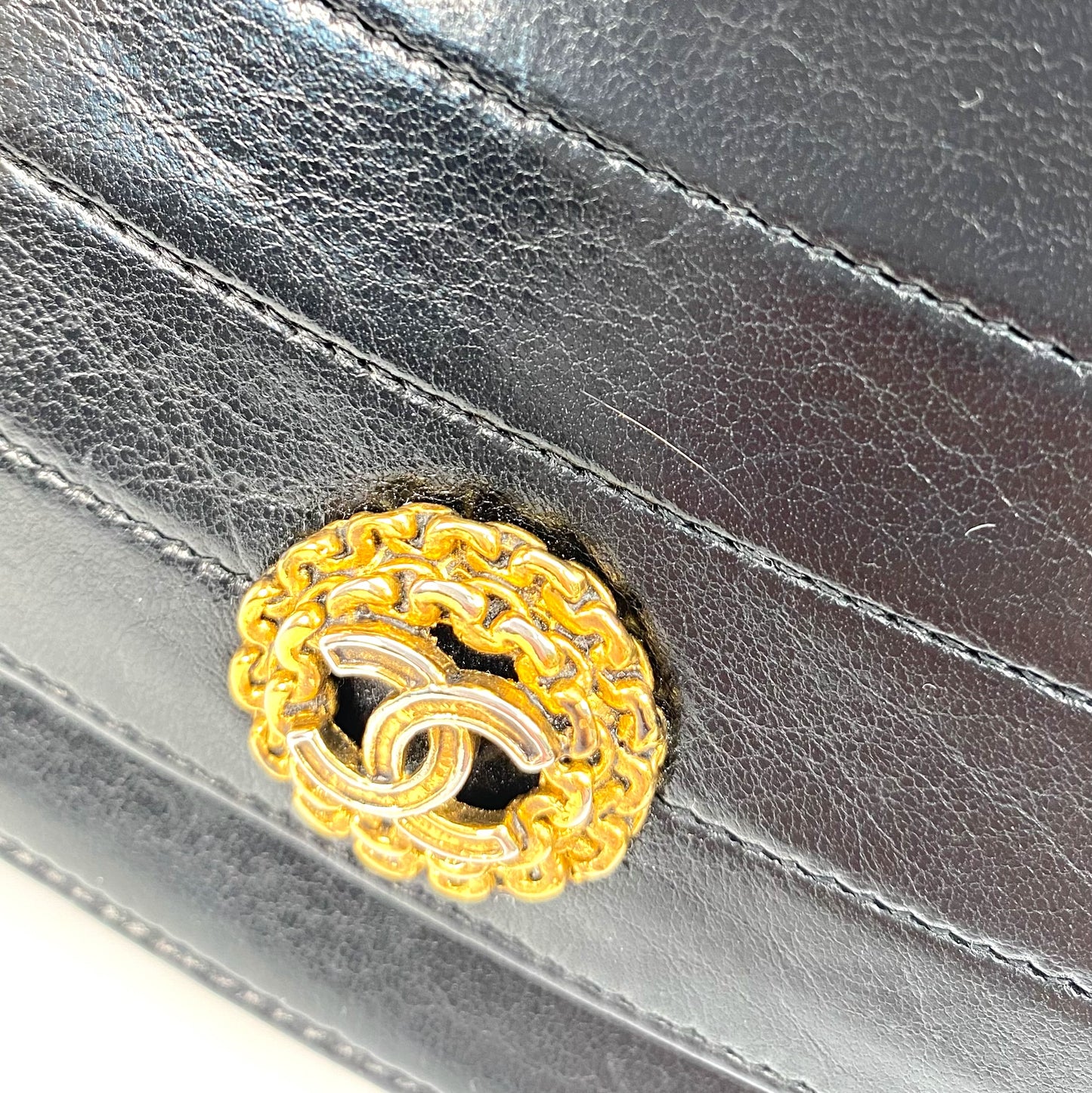 Arlith, 1 Series Cocomark Wave Stitch Black Lambskin with seal and card