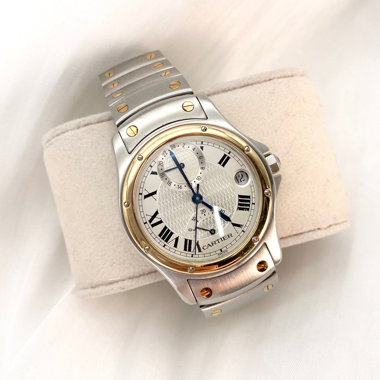 Taziel, Cartier Santos Round GMT Two-tone Watch W20038R3