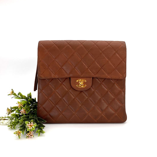 Tatiana, 4 Series Classic Vintage Backpack Brown with seal and card