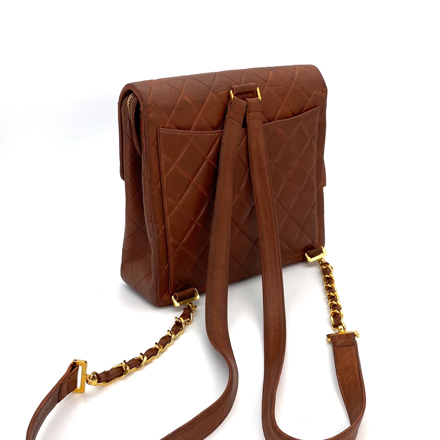 Tatiana, 4 Series Classic Vintage Backpack Brown with seal and card