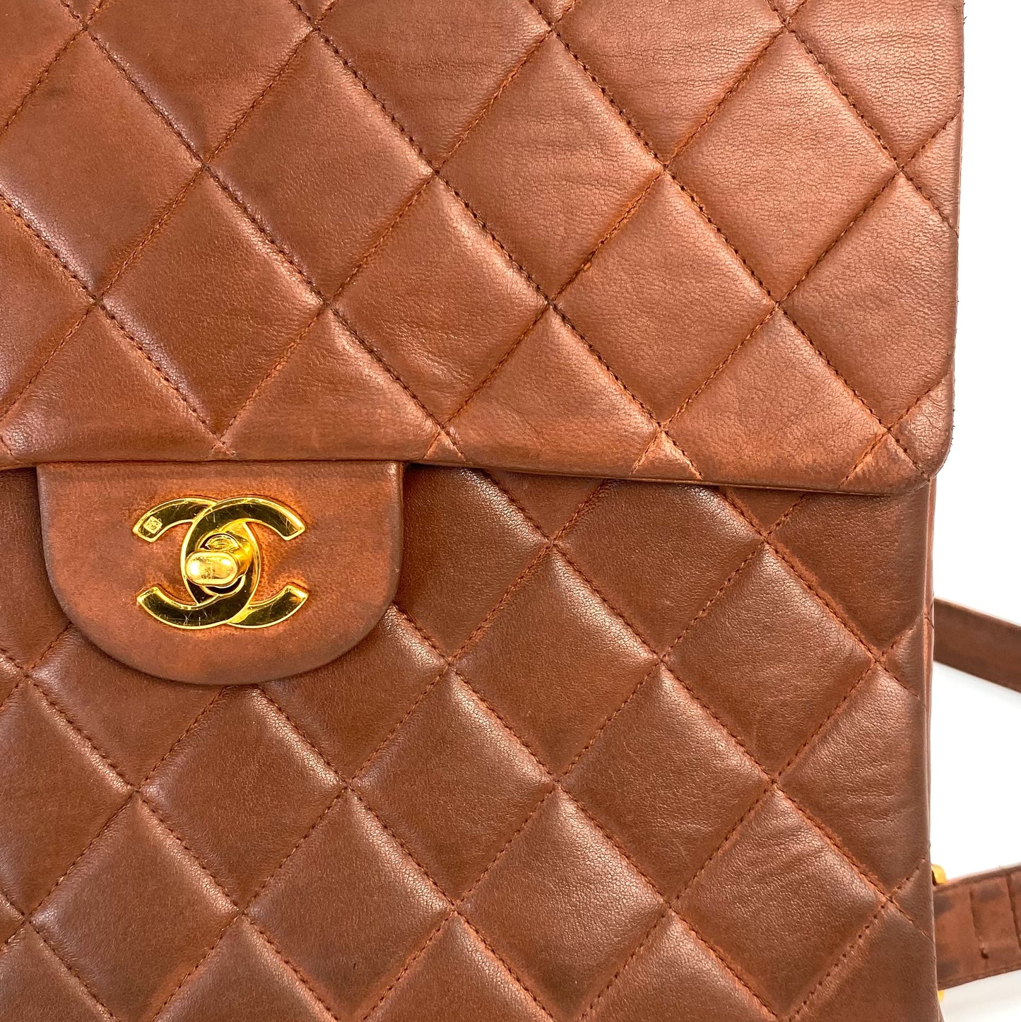 Tatiana, 4 Series Classic Vintage Backpack Brown with seal and card