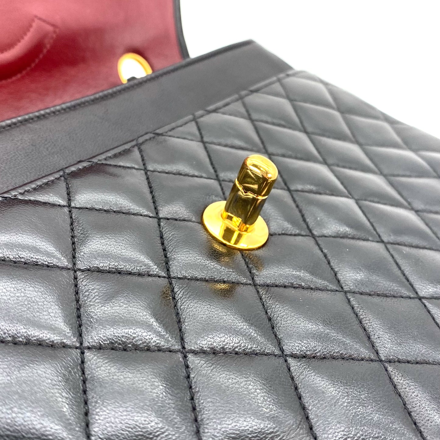 Leonor, 0 Series Seasonal Flap Black Lambskin Gold Hardware with seal and card