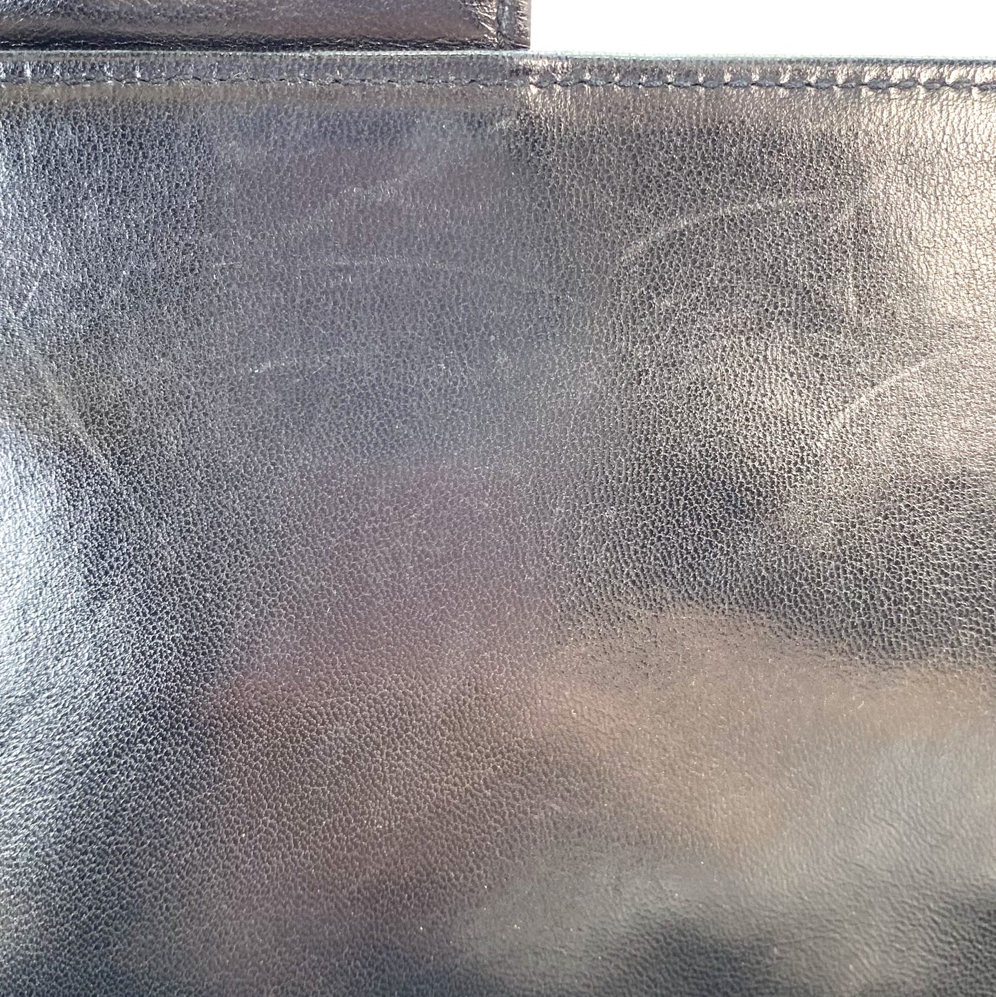 Ronan, 0 Series Straight Flap Black Lambskin Gold Hardware with seal and card