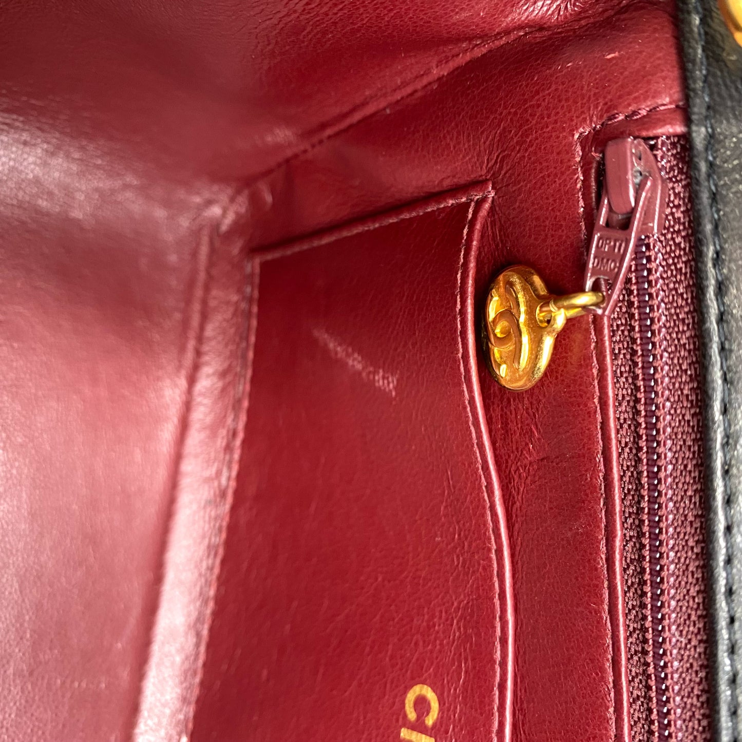 Enrique, 2 Series Small Black Lambskin Diana with seal and card