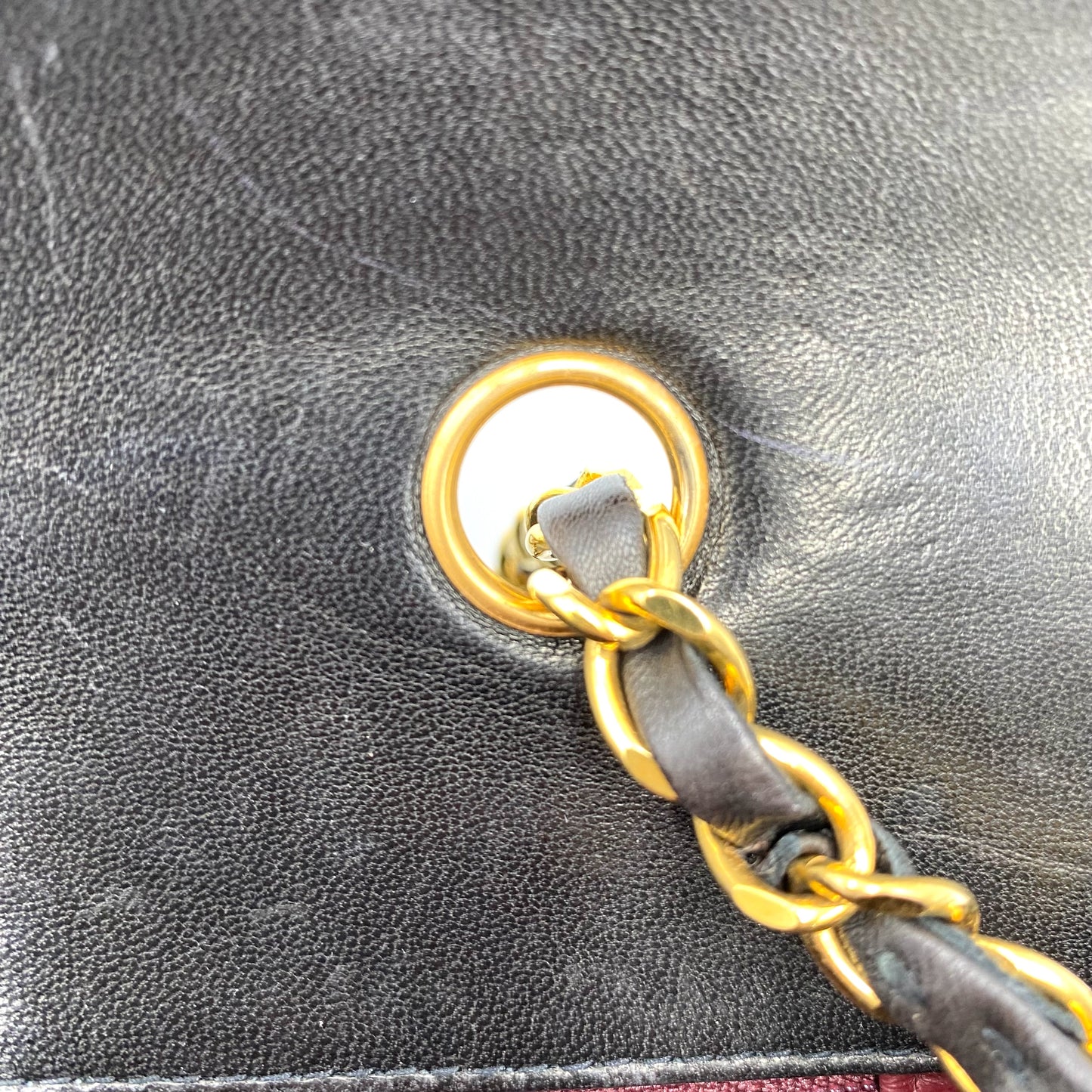 Enrique, 2 Series Small Black Lambskin Diana with seal and card