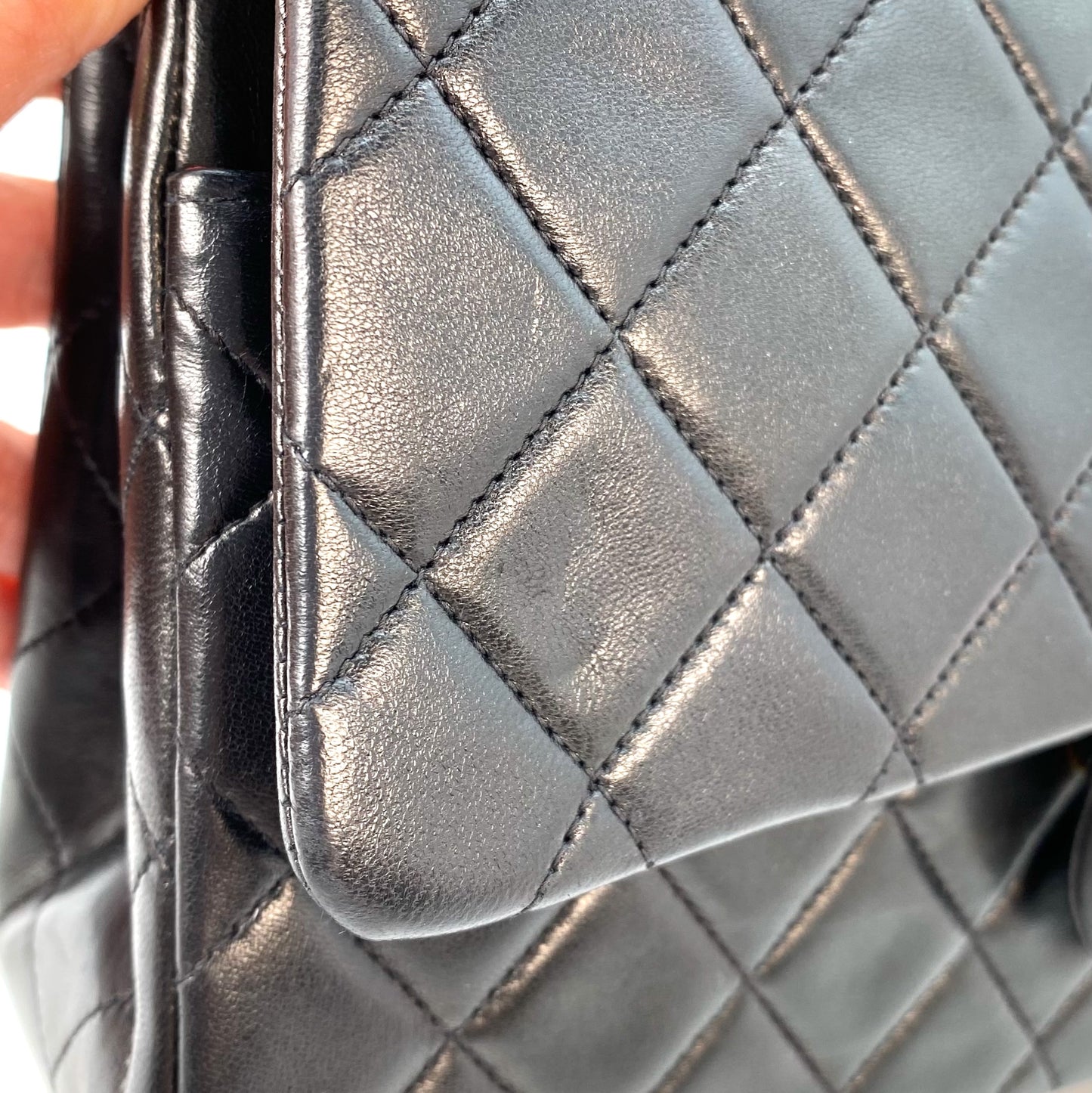 Pagani, 2 Series Medium Classic Flap Black Lambskin with seal and card