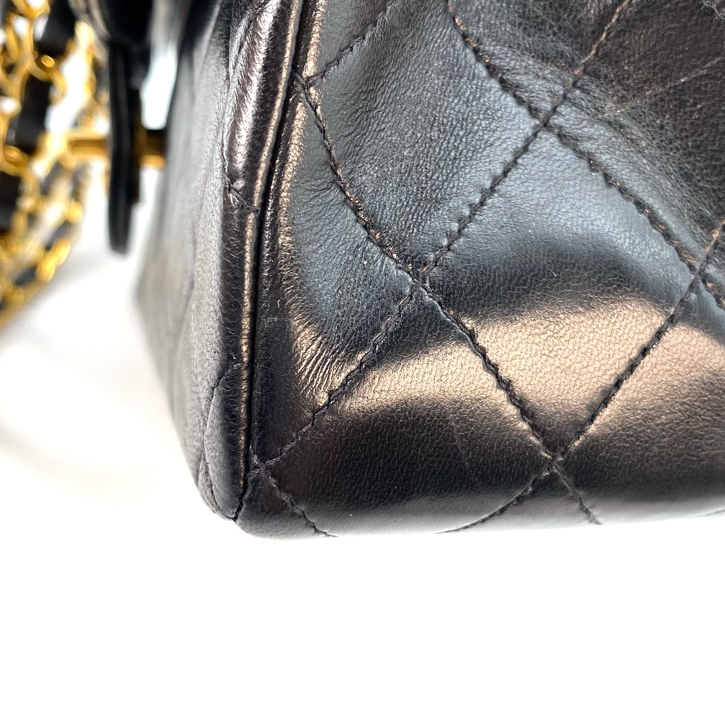 Pagani, 2 Series Medium Classic Flap Black Lambskin with seal and card