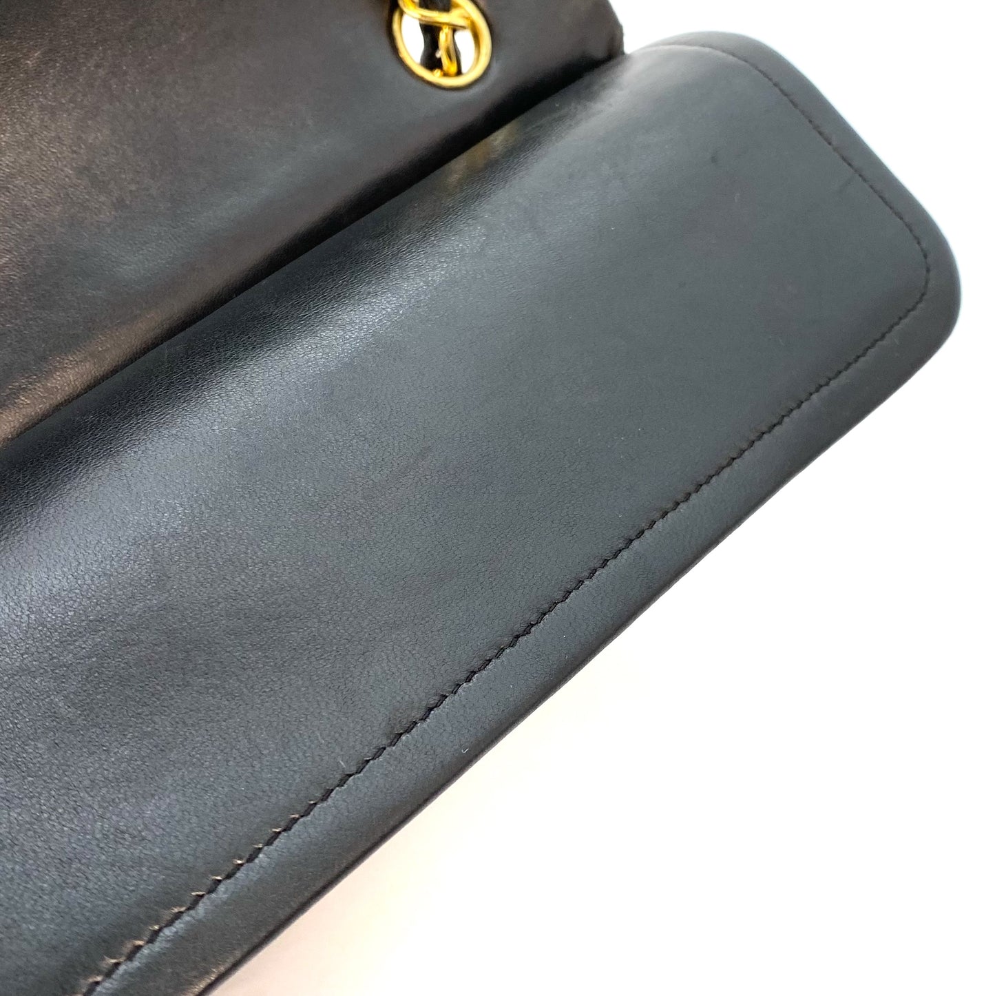 Pagani, 2 Series Medium Classic Flap Black Lambskin with seal and card