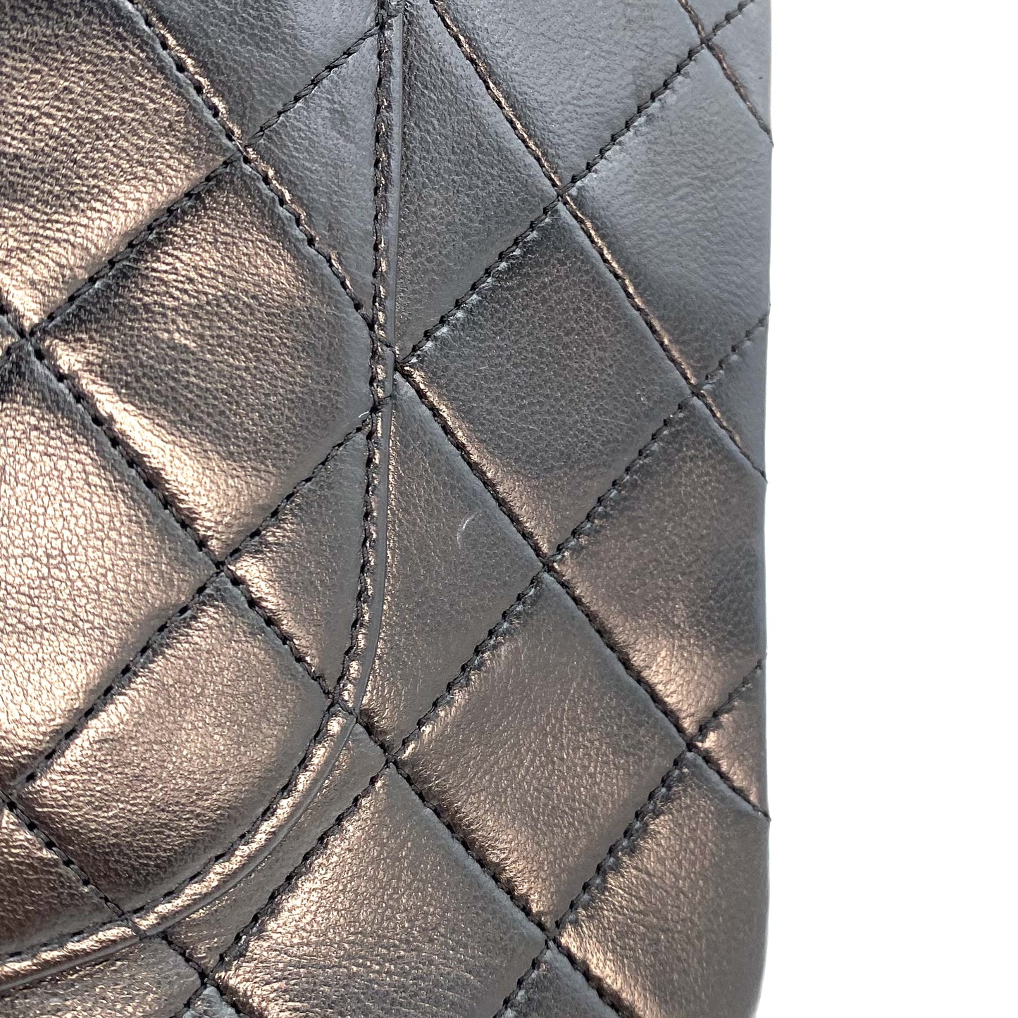 Miata, 1 Series Medium Classic Flap Black Lambskin with seal and card