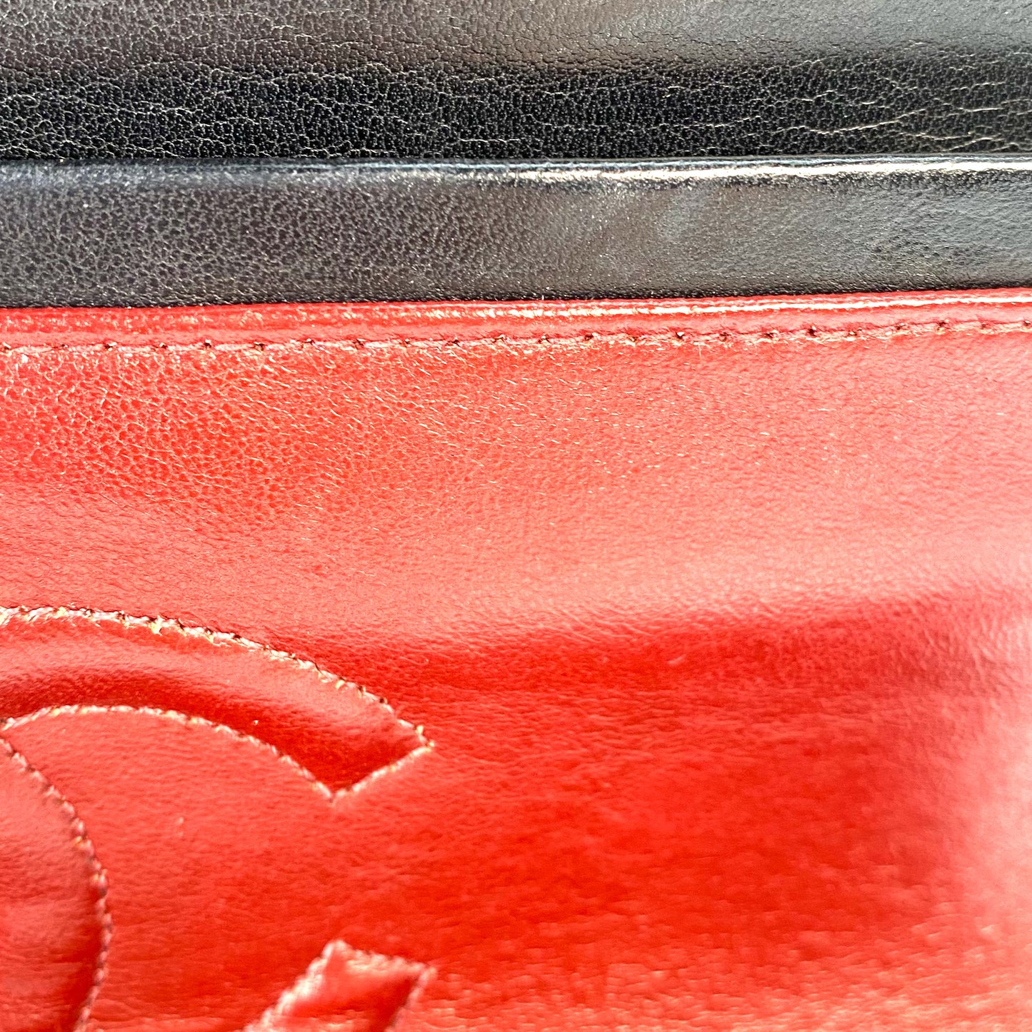 Miata, 1 Series Medium Classic Flap Black Lambskin with seal and card