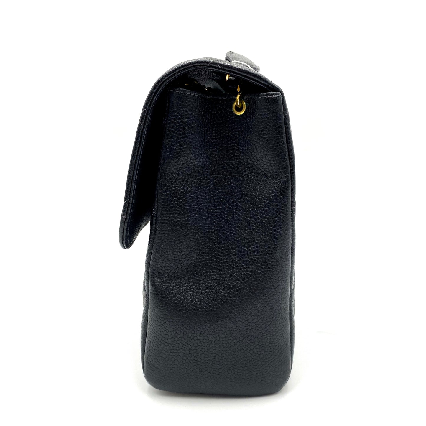 Sanford, 4 series 23cm black chain caviar bag with seal and card