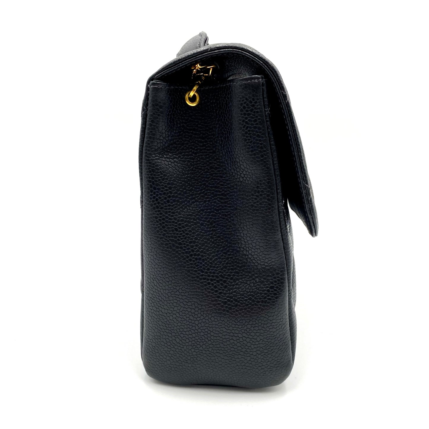 Sanford, 4 series 23cm black chain caviar bag with seal and card