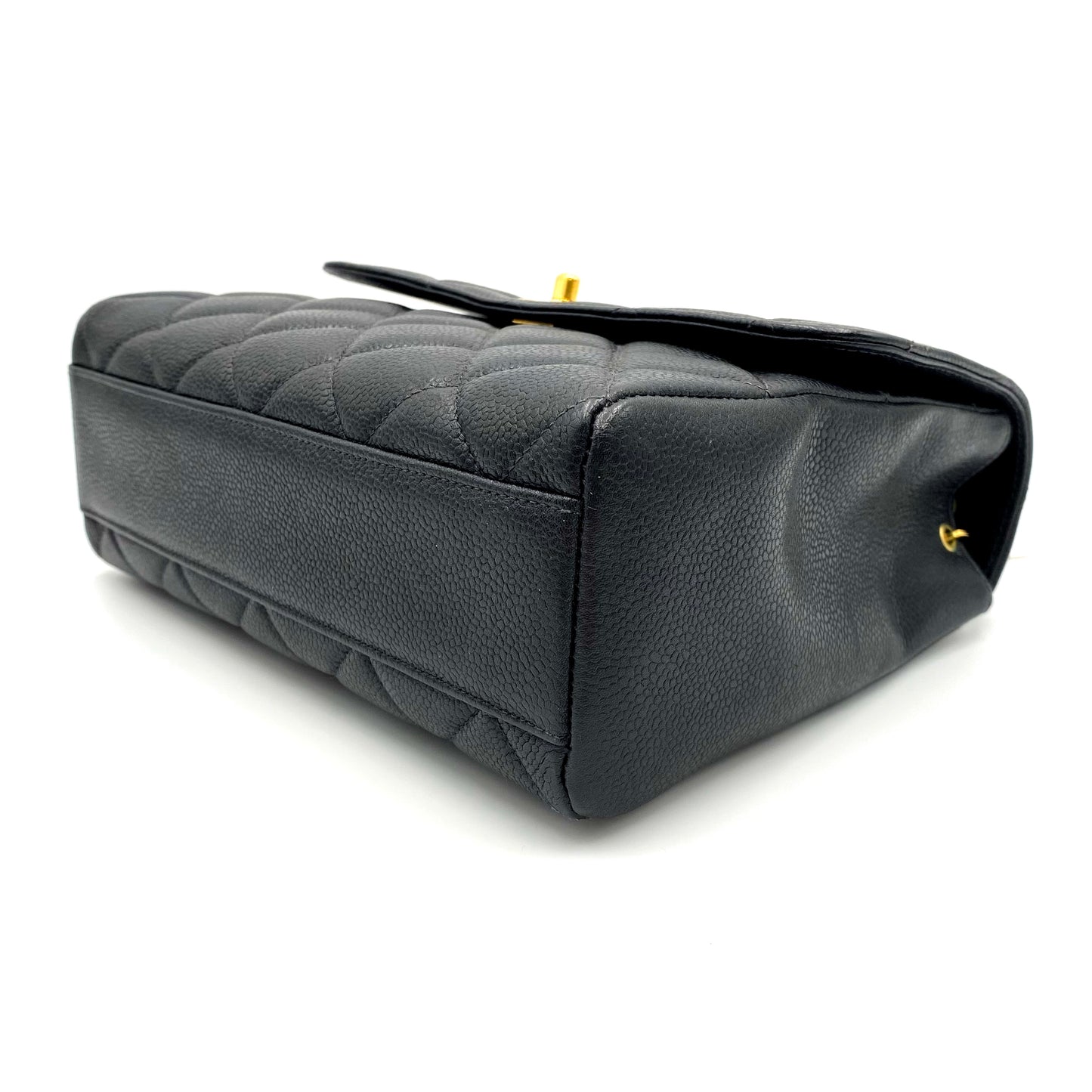 Sanford, 4 series 23cm black chain caviar bag with seal and card