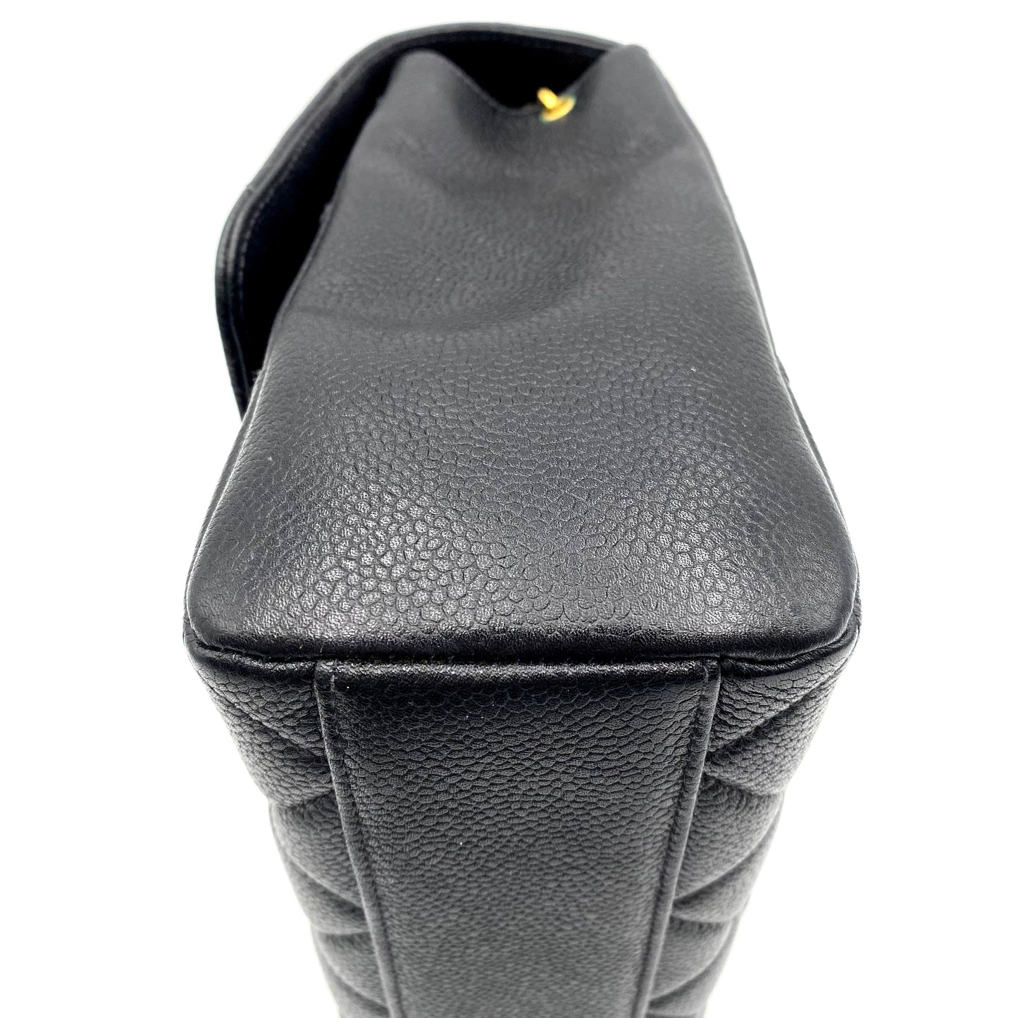 Sanford, 4 series 23cm black chain caviar bag with seal and card
