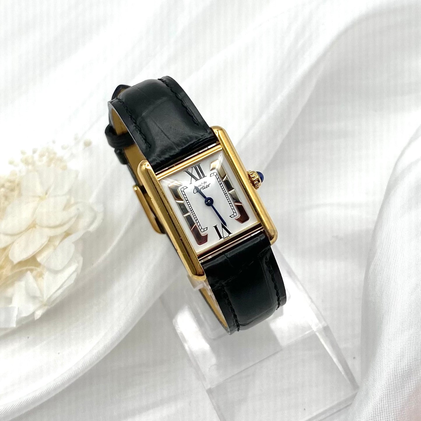 Chiron, Cartier Must Tank SM Vermeil W1006354
