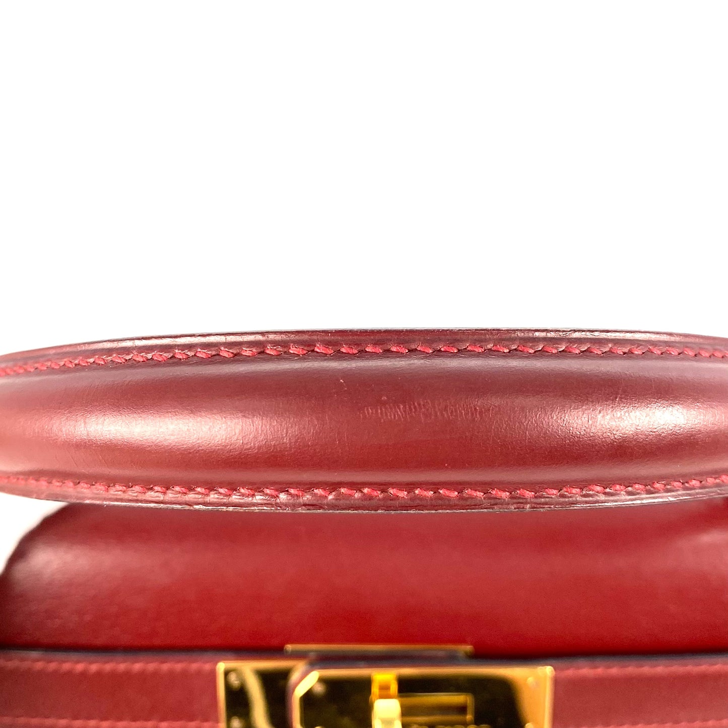 Alez, 1988 Kelly 28 Sellier Rouge H Boxcalf Gold Hardware with stamp 〇R