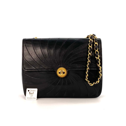 Hunan, Black Lambskin Sundial with no sticker and no card