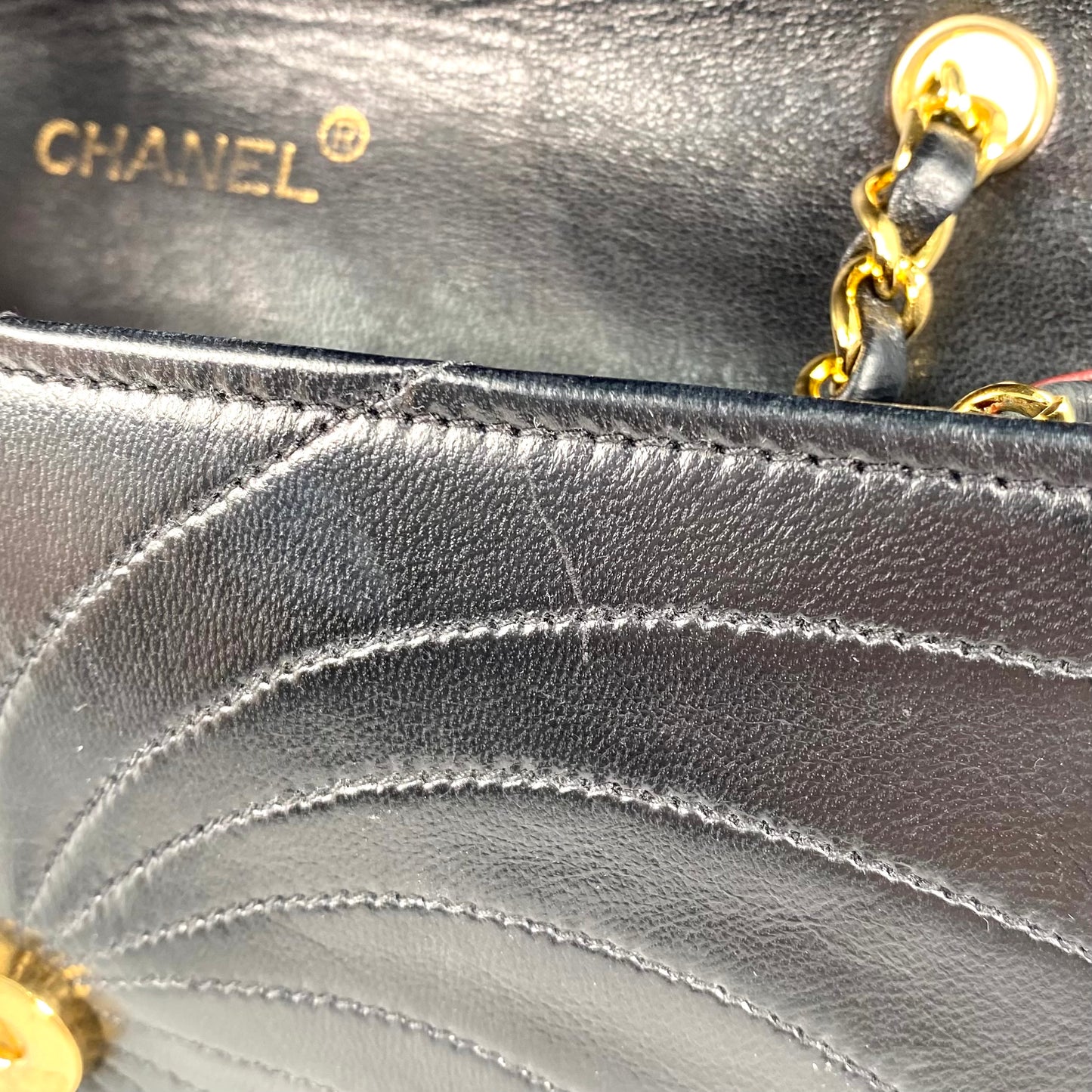 Hunan, Black Lambskin Sundial with no sticker and no card