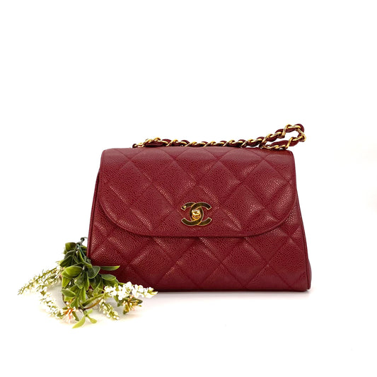 Dariel, 3 Series Matelasse Bordeaux Caviar Gold Hardware wit seal only