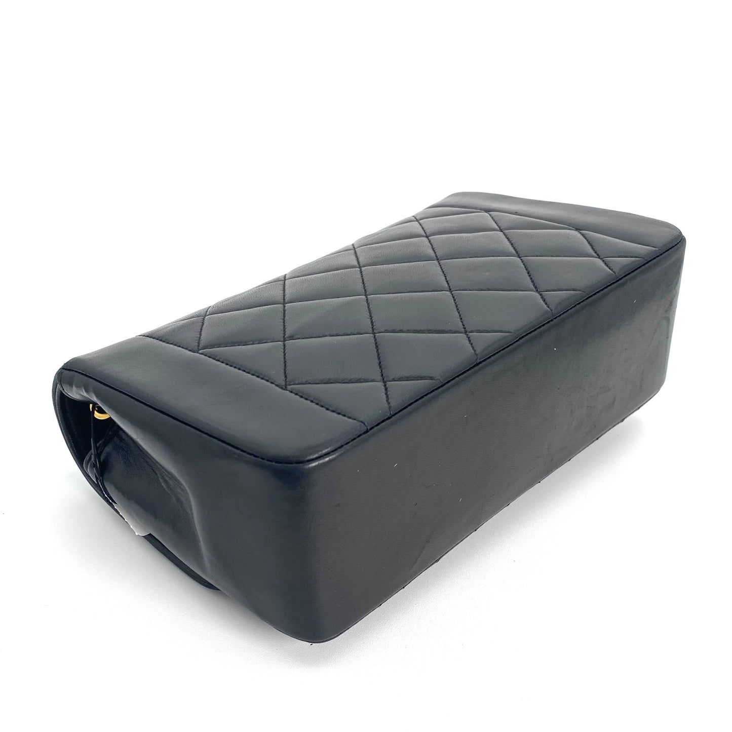 Paul Sr, 2 series small black lambskin diana with seal and card