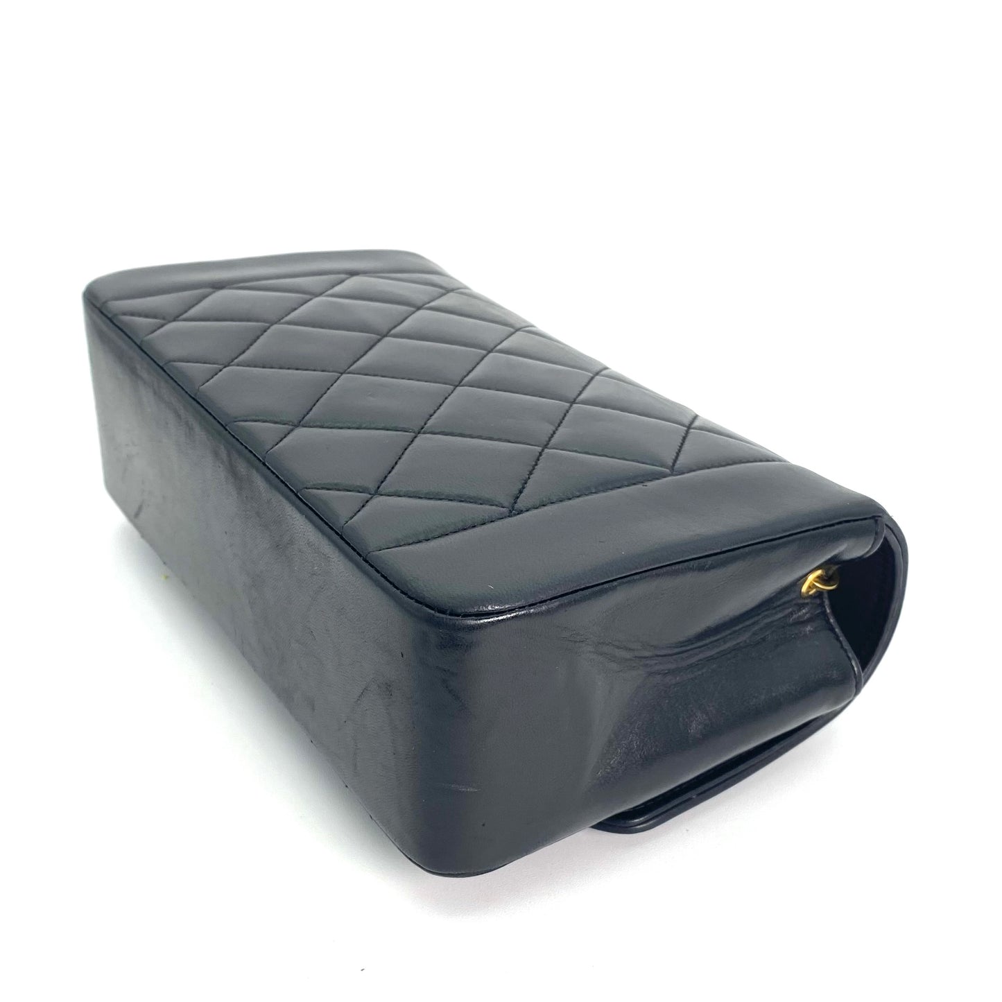Paul Sr, 2 series small black lambskin diana with seal and card
