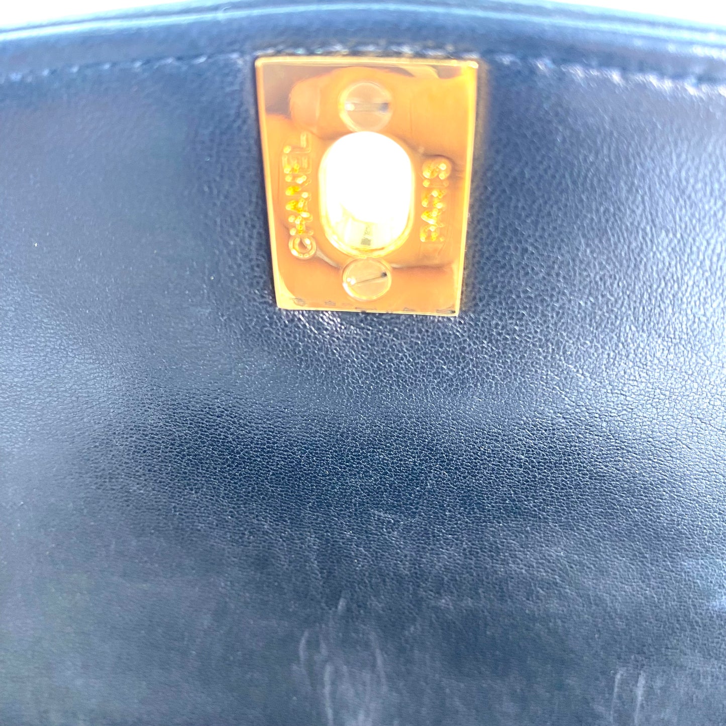 Paul Sr, 2 series small black lambskin diana with seal and card