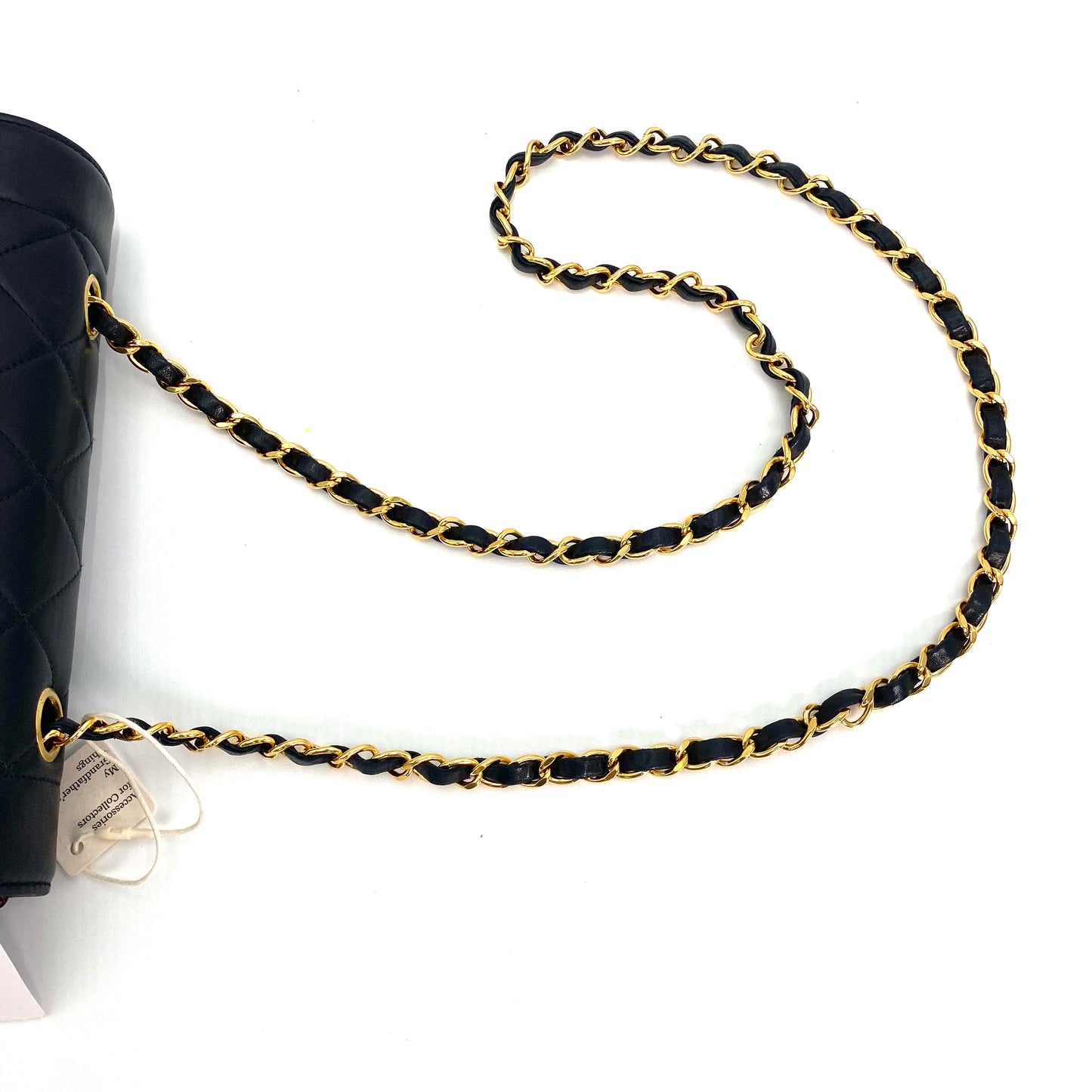 Paul Sr, 2 series small black lambskin diana with seal and card