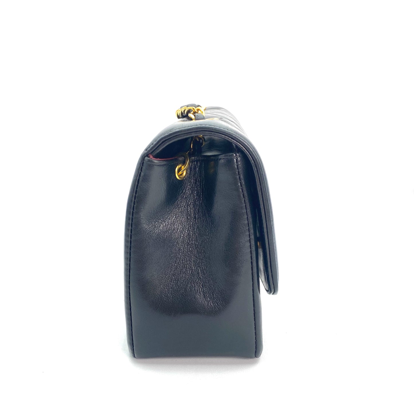 Enrique, 2 Series Small Black Lambskin Diana with seal and card