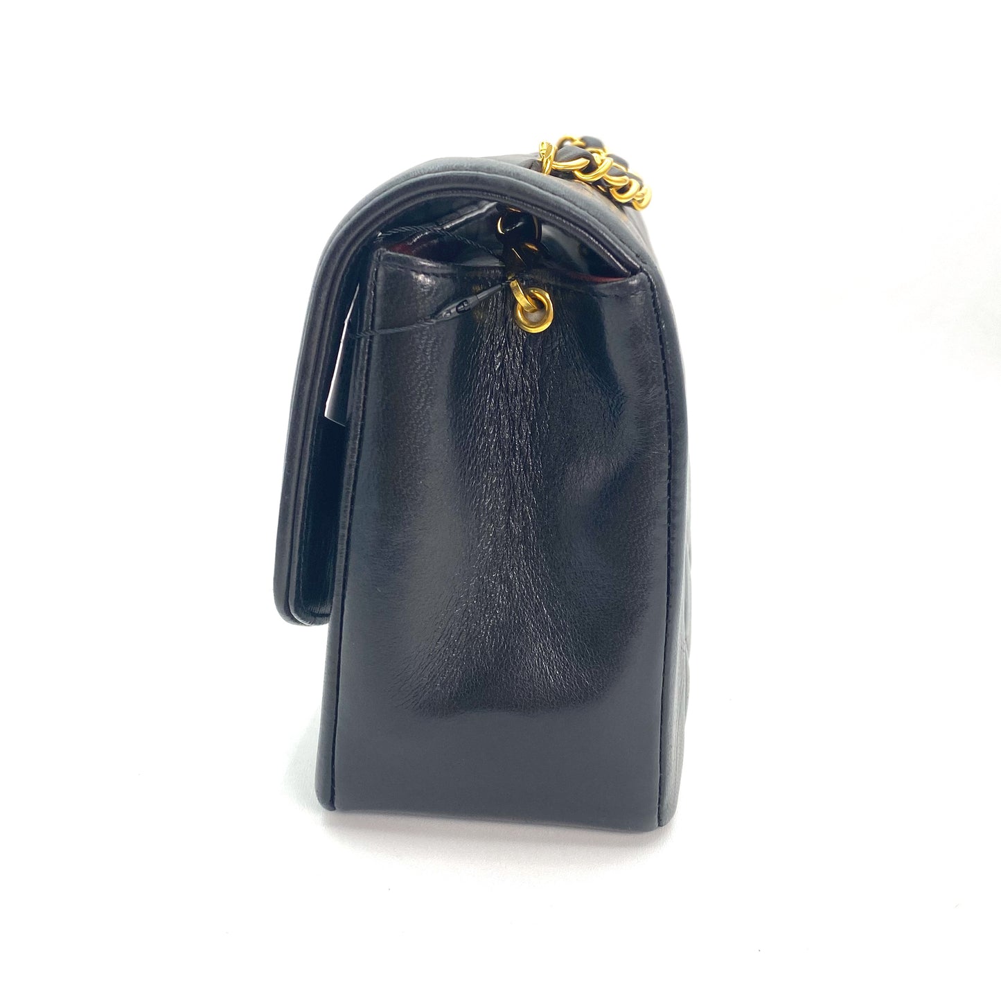 Enrique, 2 Series Small Black Lambskin Diana with seal and card