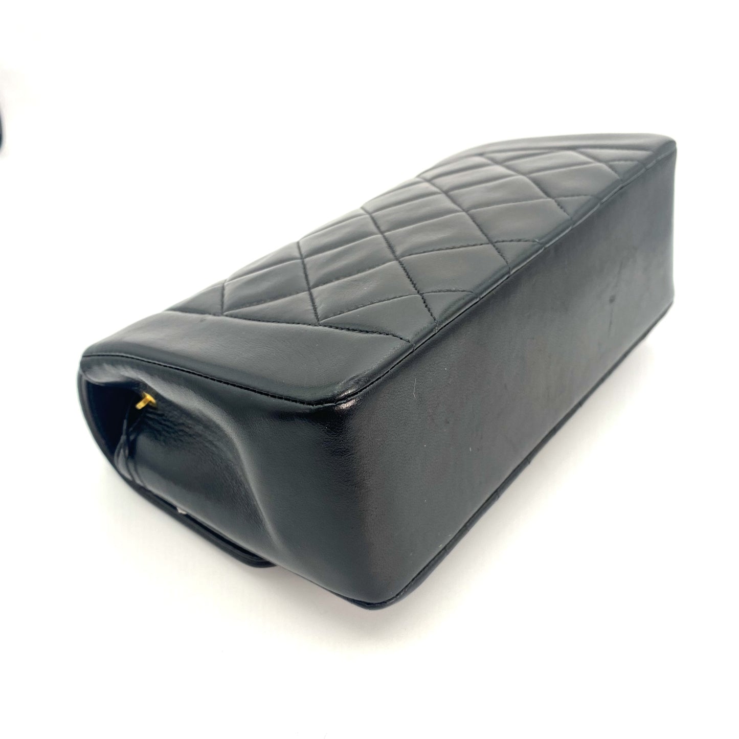 Enrique, 2 Series Small Black Lambskin Diana with seal and card