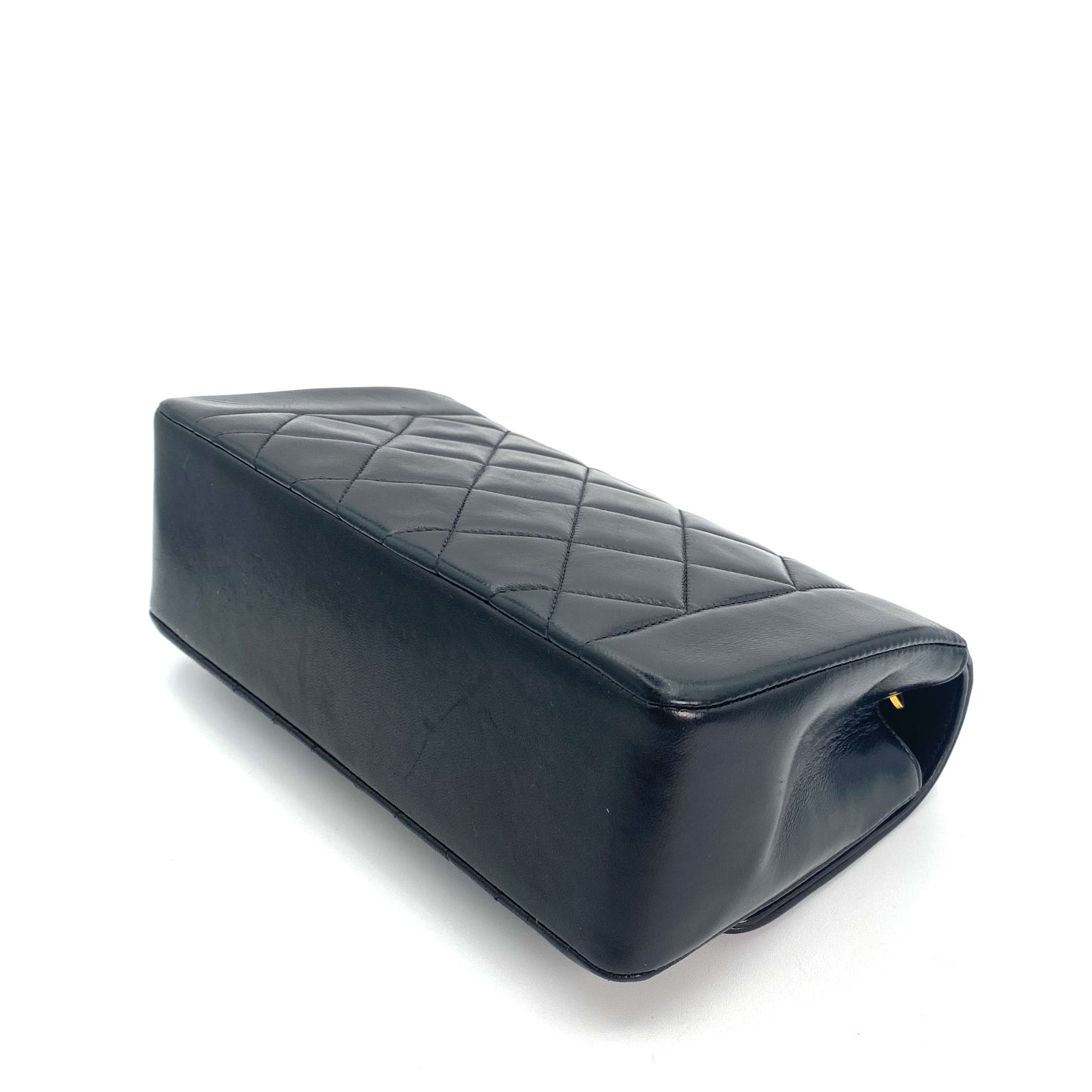 Enrique, 2 Series Small Black Lambskin Diana with seal and card